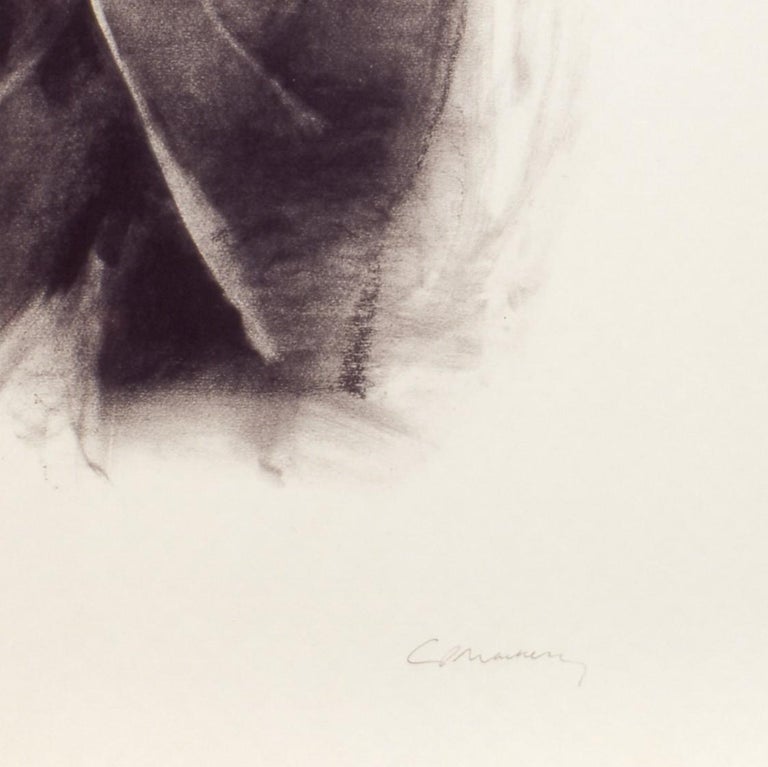 Antonia is a limited edition lithograph, based on a black pastel drawing, by Charlie Mackesy. The edition is limited to 150 and have been signed by Mackesy in Pencil. The elegance and femininity depicted in this simple sketch captures a feminine