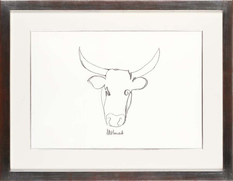 Madiba’s Nguni Bull II - Mandela, Former South African President, Original Art