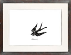 Swallow (Black & White) - Nelson Mandela, Former President, Original Art, Africa