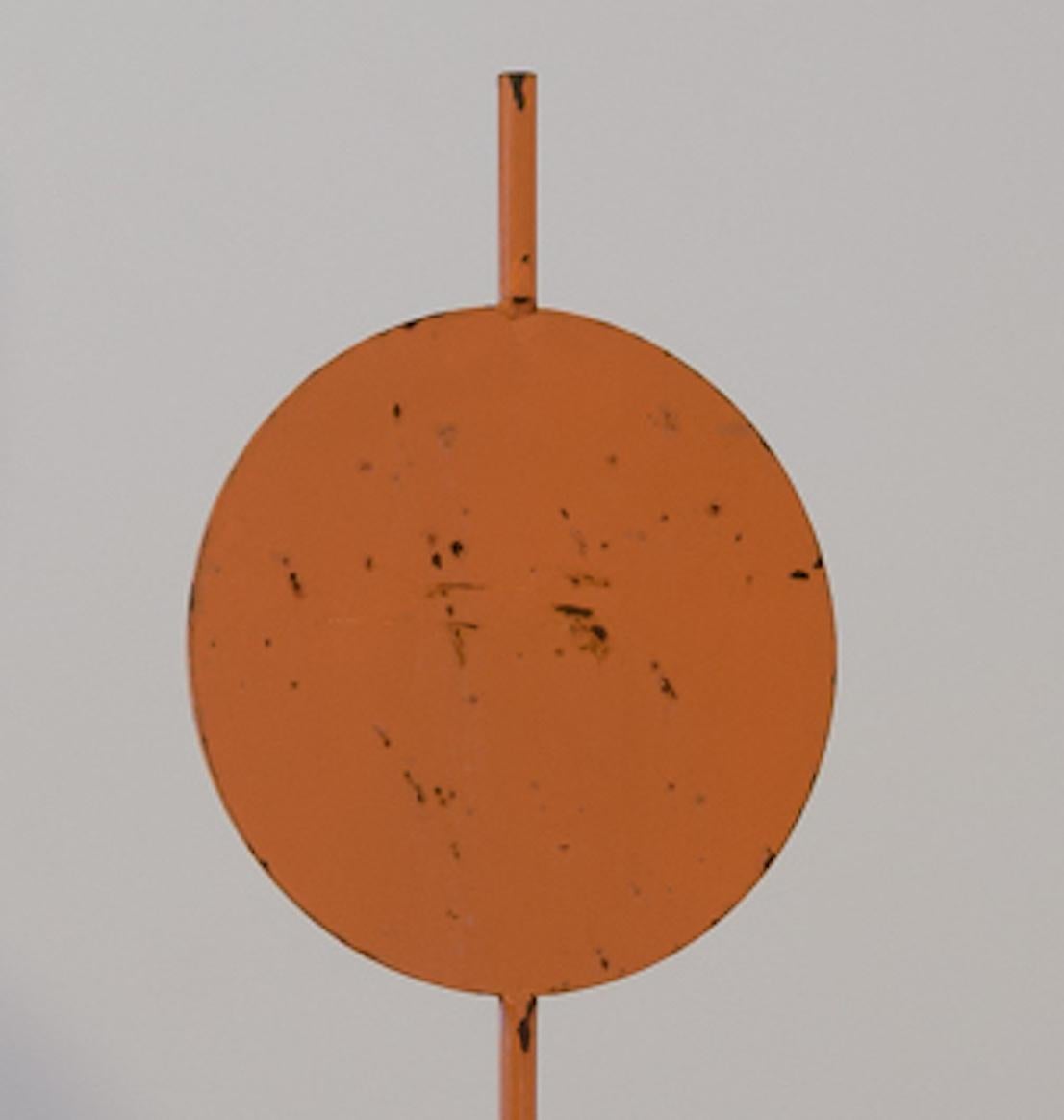 Martin Wöhrl Abstract Sculpture - Pavesi - Contemporary, Sculpture, 21st C., Red, Rust, Outdoor, Circular, Sign