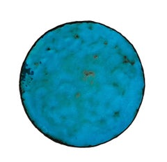 Skin - Contemporary, 21st C., Enamel on Copper, Circular, Turquoise
