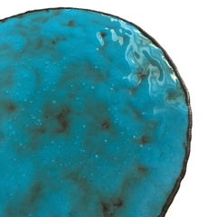 Skin - Contemporary, 21st C., Enamel on Copper, Circular, Turquoise
