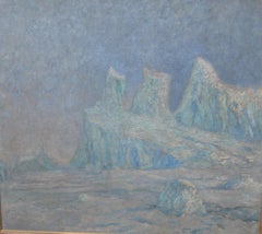 « Colossal Berg:: Greenland »:: grande huile impressionniste des années 1890