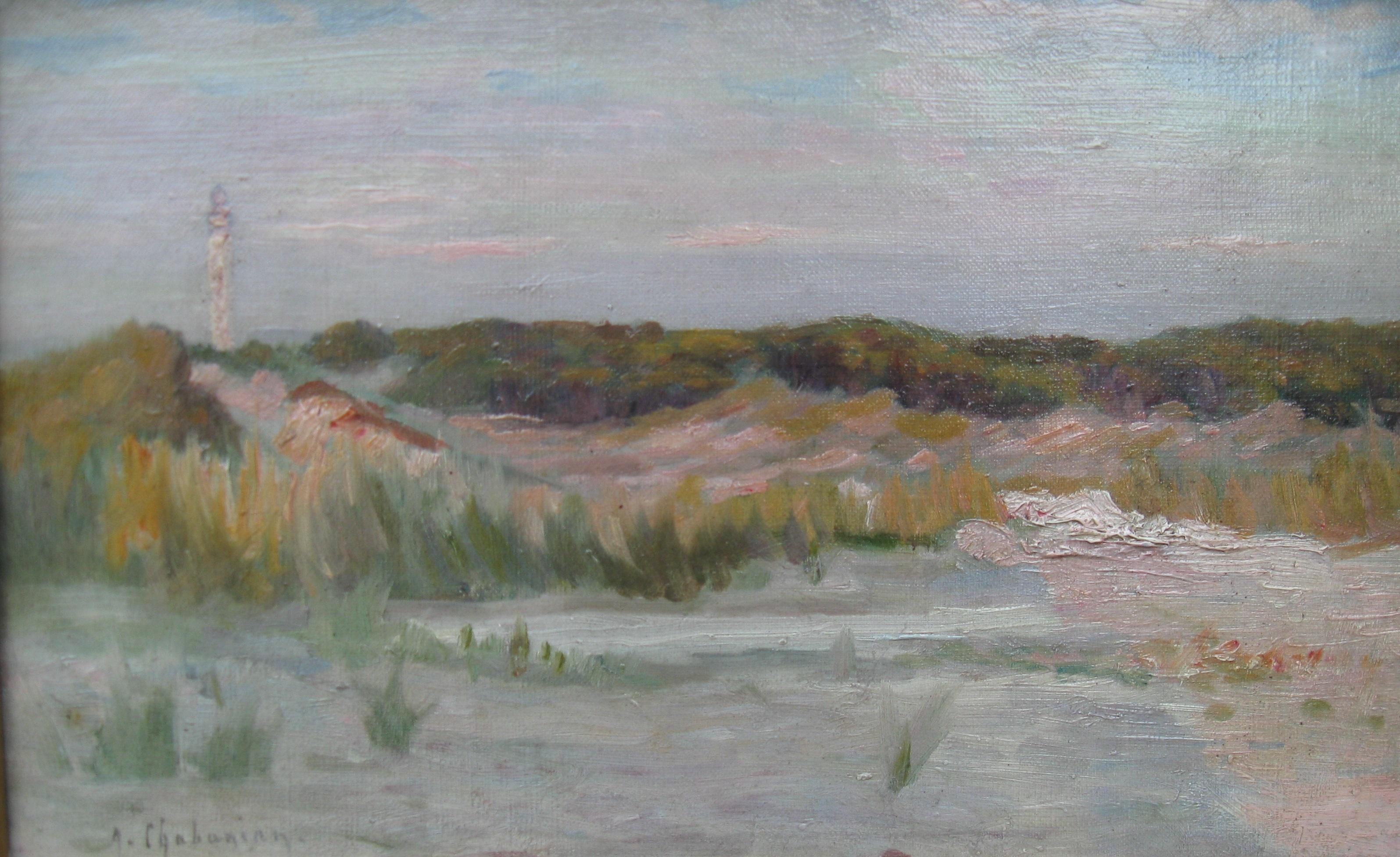 Arsene Chabanian Landscape Painting - 'Dunes of Normandy, France' oil on canvas circa 1920
