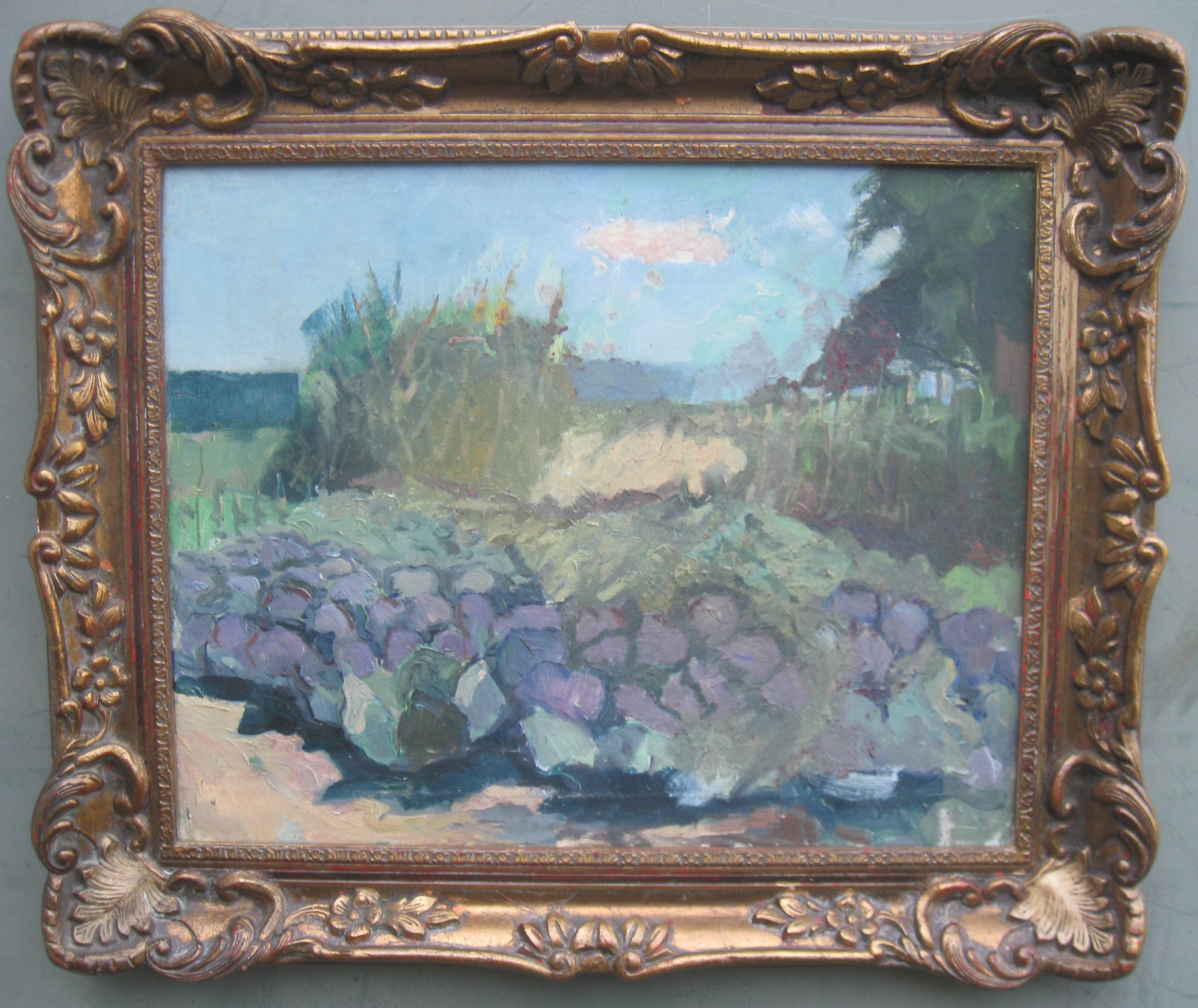 'The Patch' St Ives School Impressionist oil on canvas circa 1920's - Painting by Mary McCrossan