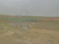'Across the Plains, Toledo' oil on canvas landscape circa 1914