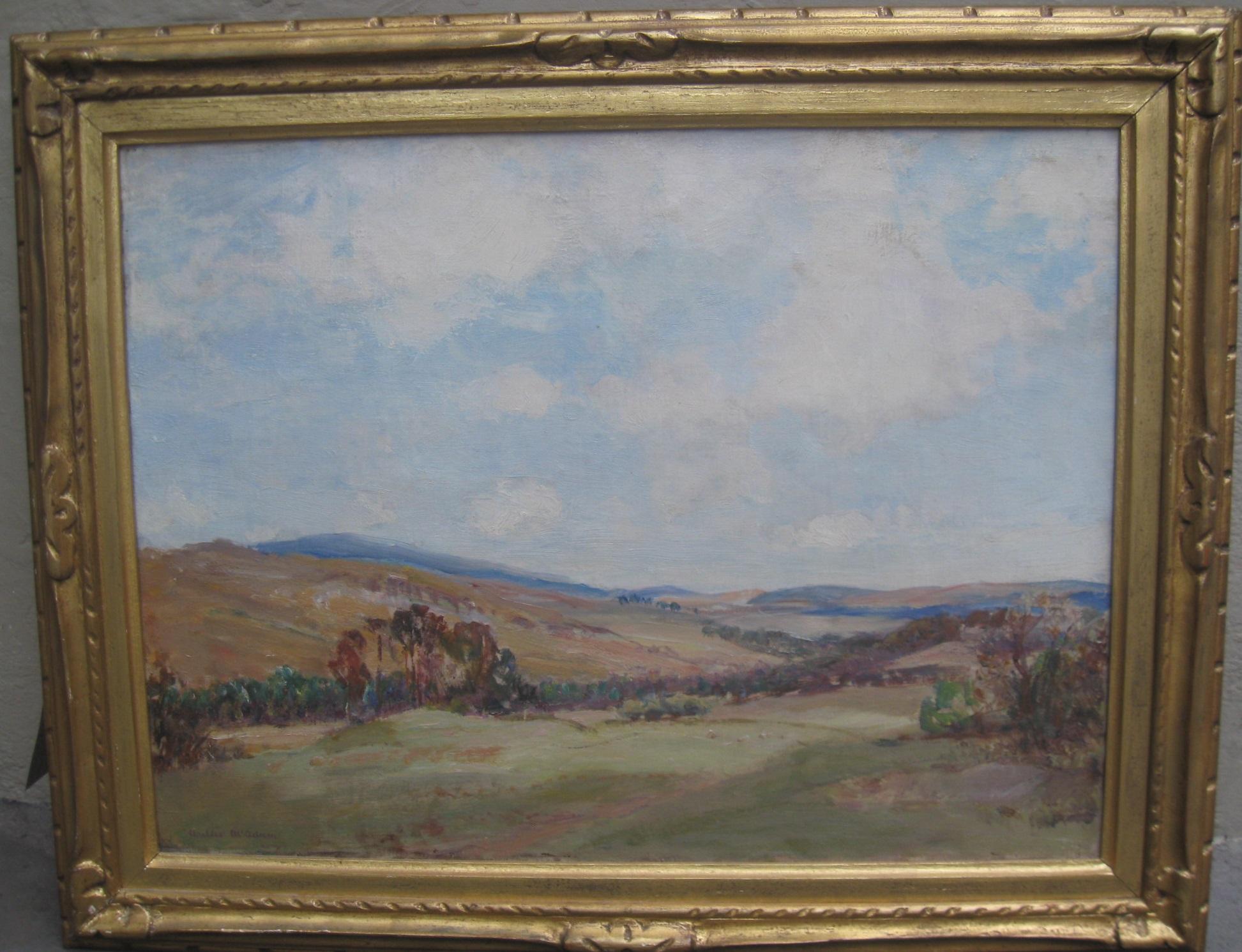 Open Landscape Plein Air Impressionist oil on canvas circa 1910 - Painting by Walter McAdam