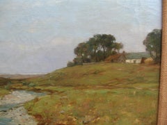 'Croft in a Coastal Landscape' oil on canvas circa 1910