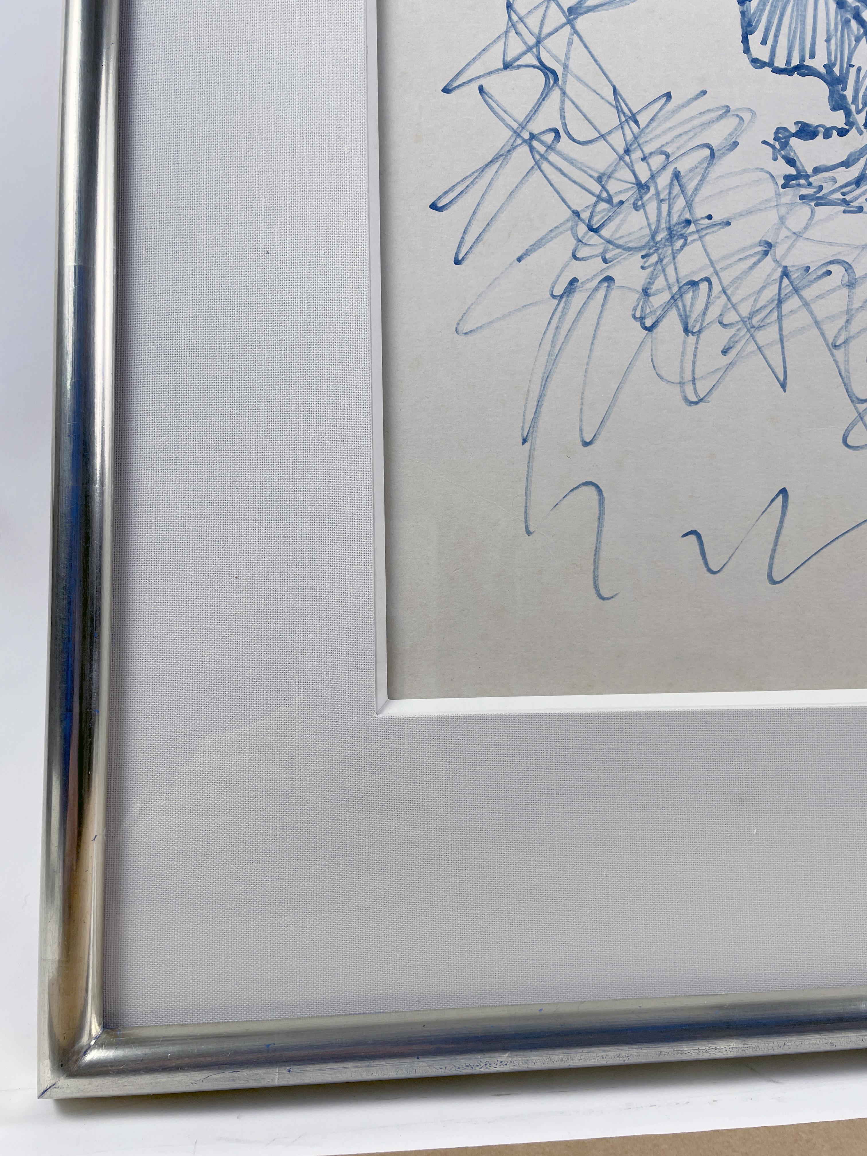 Hängende Frau (Zeichnung) Claes Oldenburg Markerporträt einer liegenden Frau  im Angebot 2