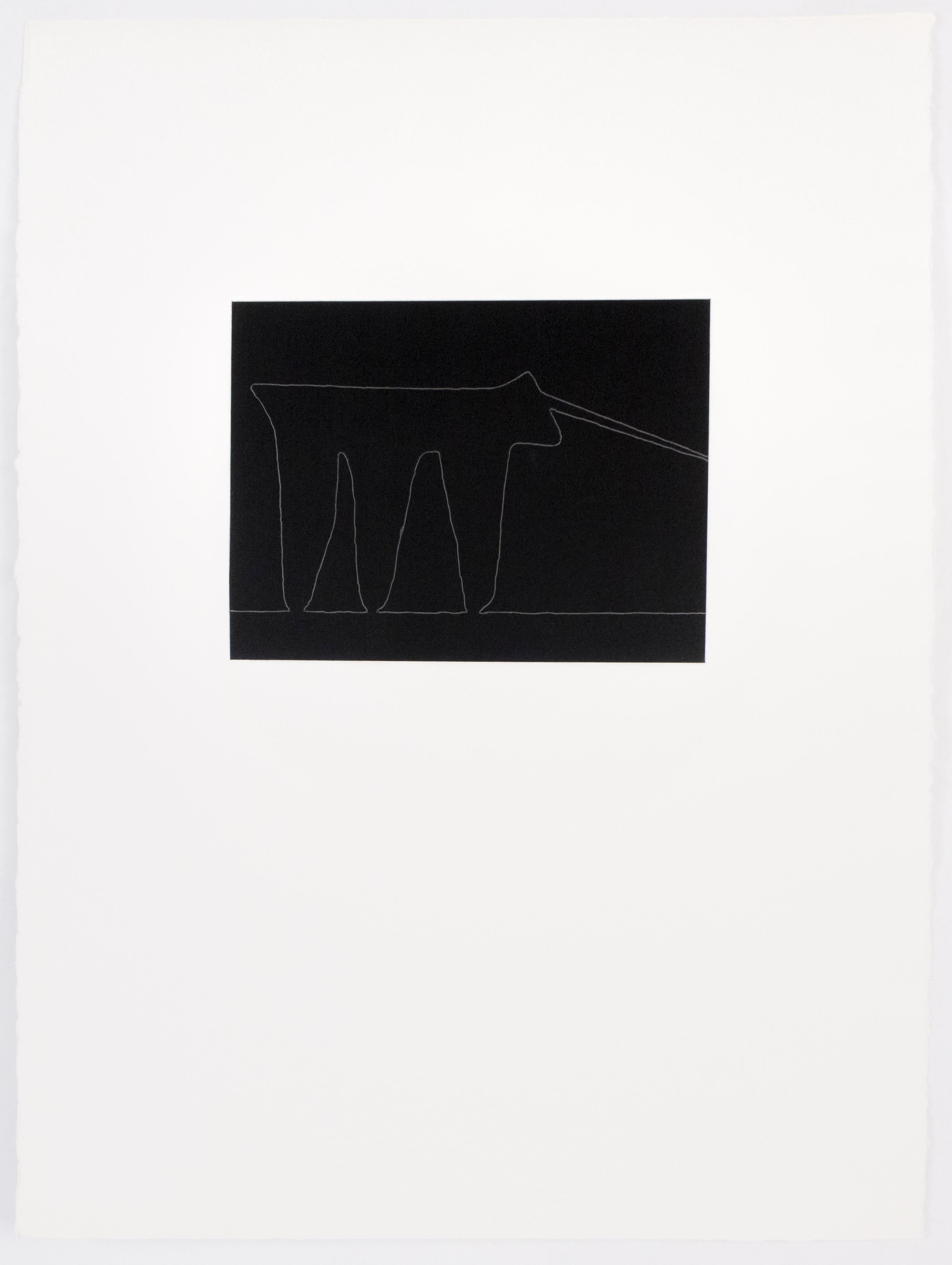 Six Aquatints (set of 6 prints): figurative minimalist black and white geometric 5