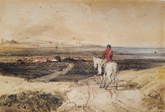 Horseman Overlooking Village