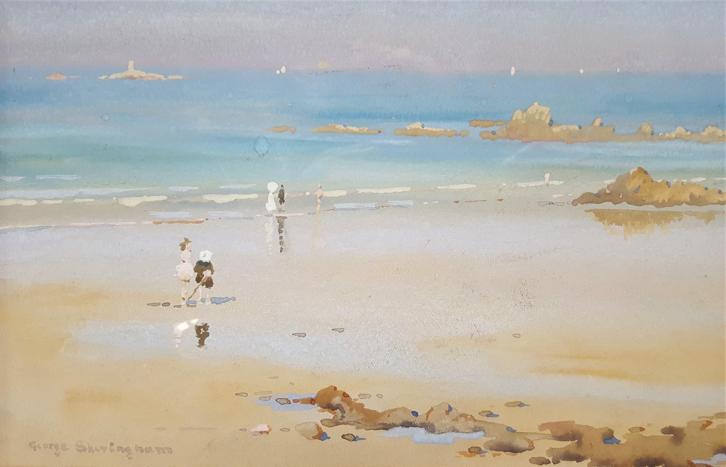 George Sheringham Landscape Art - Beach Scene