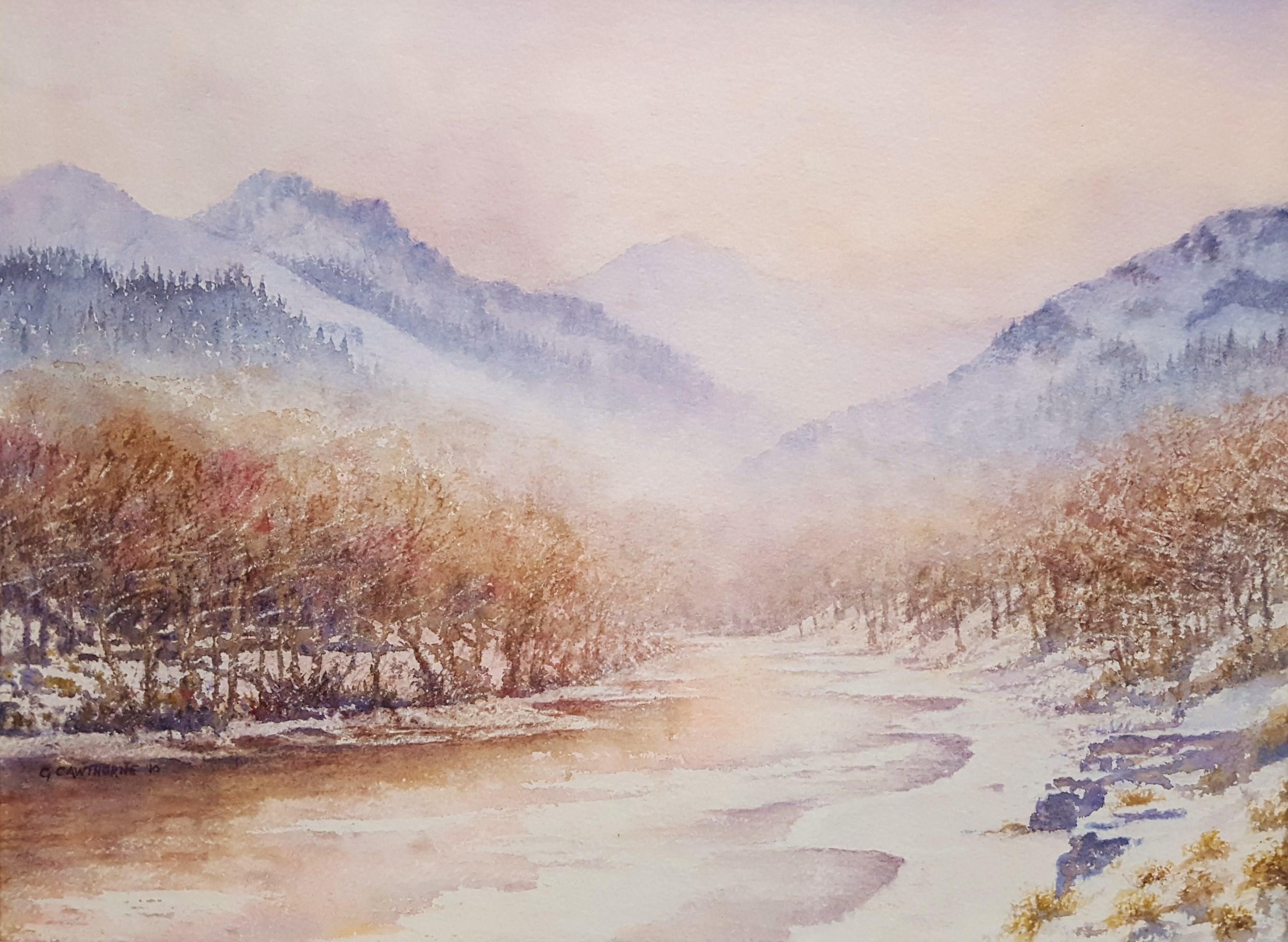 Glen Lyon, Écosse /// Femme artiste contemporaine Aquarelle Paysage Paysage