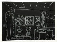 The Apartment Building /// Contemporary Drawing City Scene Scape Black and White