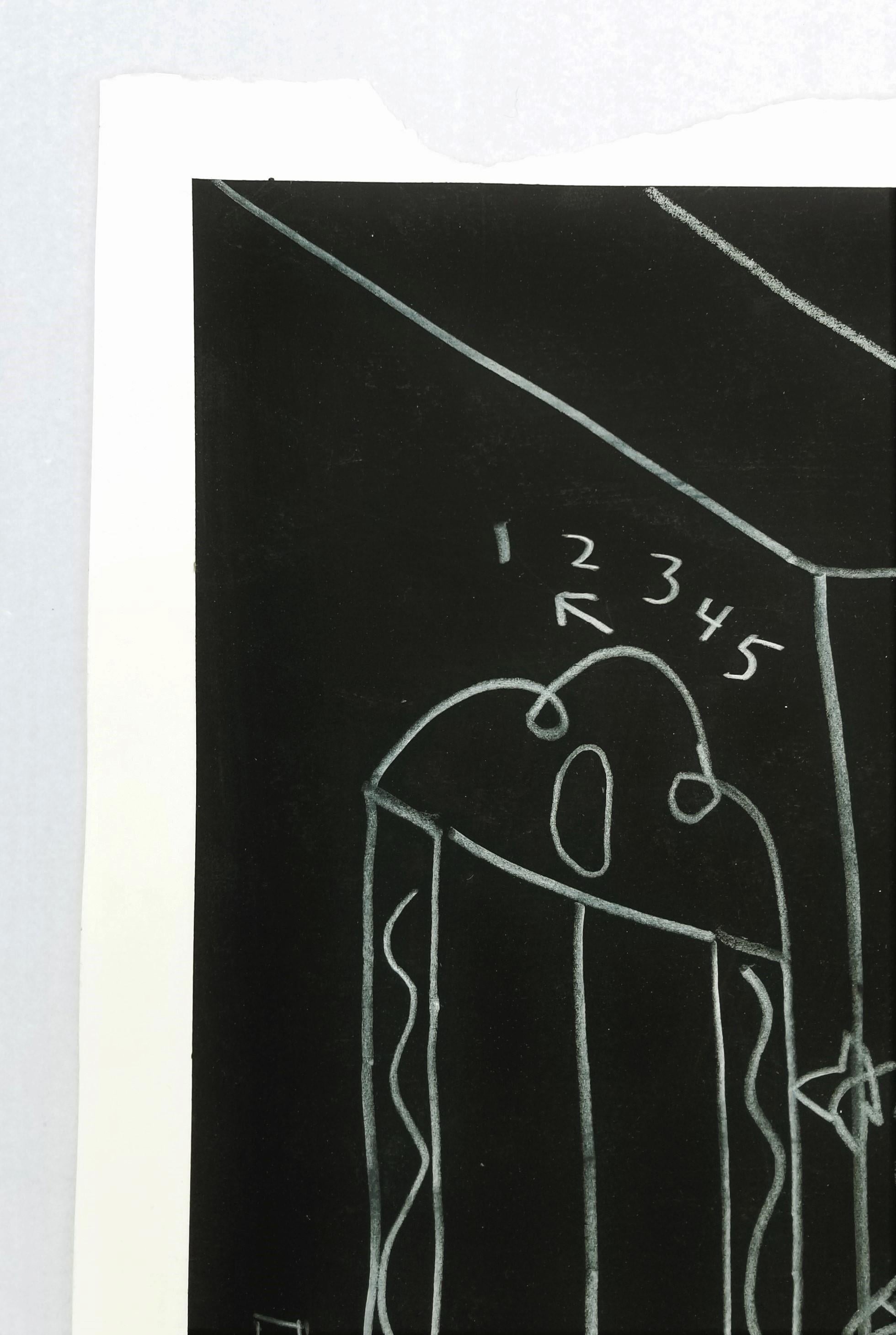 The Apartment Building /// Contemporary Drawing City Scape Schwarz-Weiß im Angebot 2