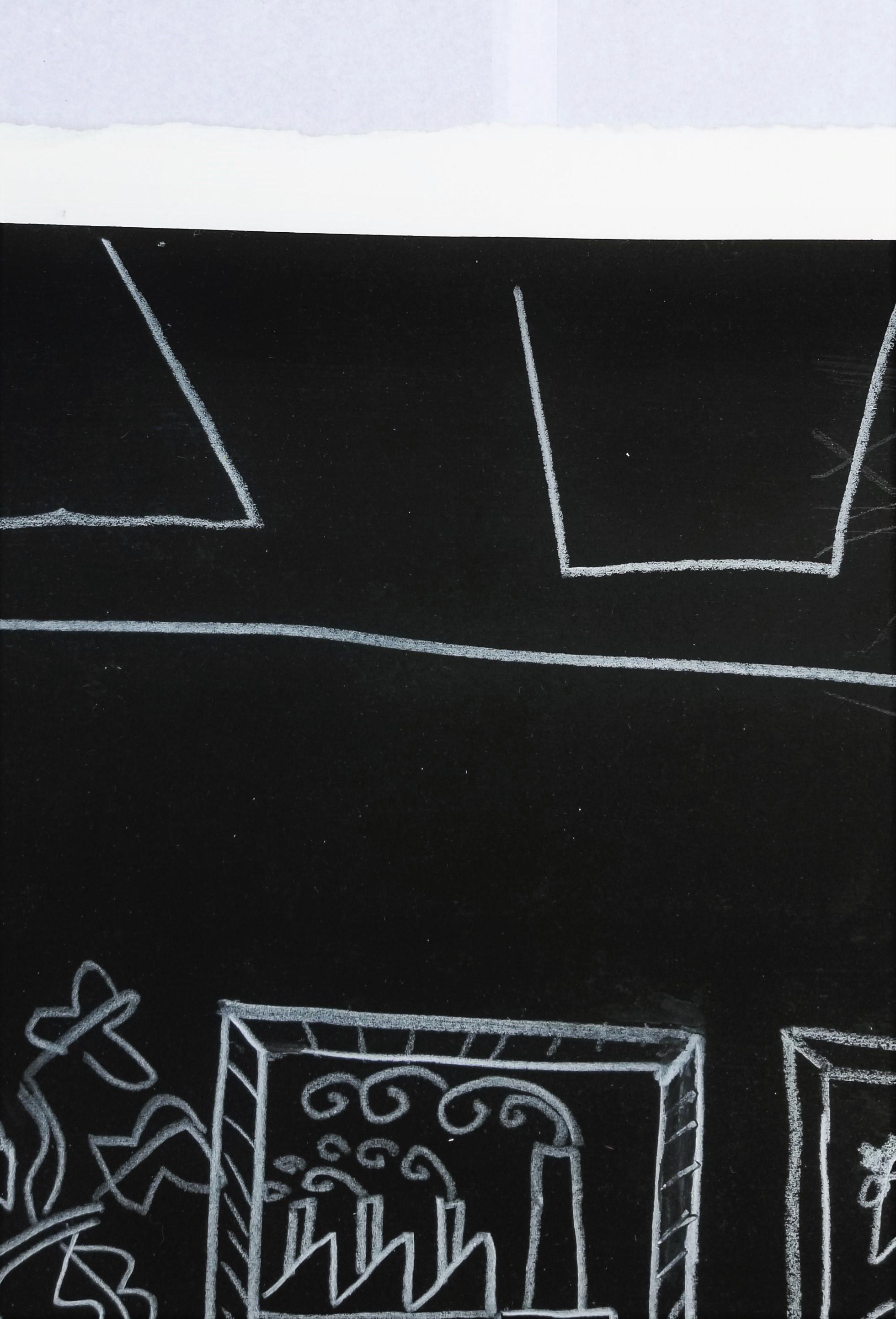 The Apartment Building /// Contemporary Drawing City Scape Schwarz-Weiß im Angebot 6