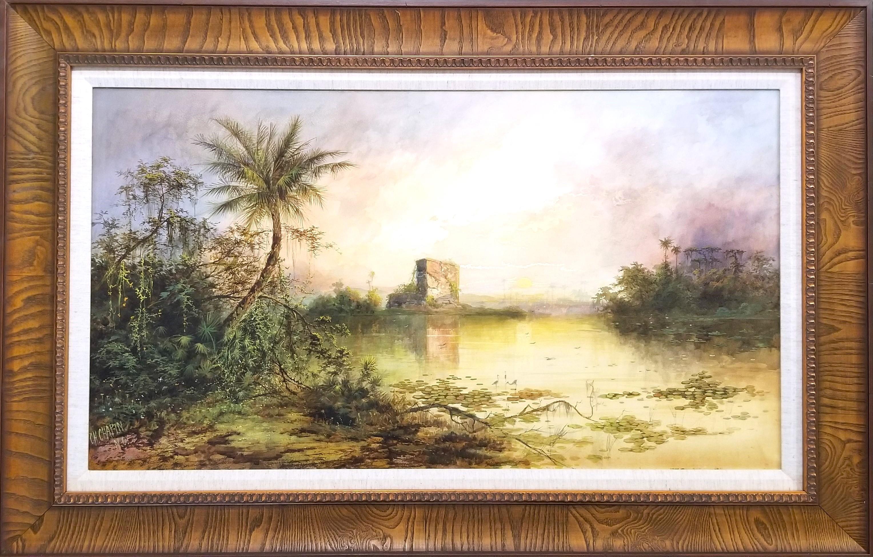 Sunset over Fort Matanzas, St. Augustine, FL /// Florida Landscape Hudson River - Art by Charles Henry Chapin