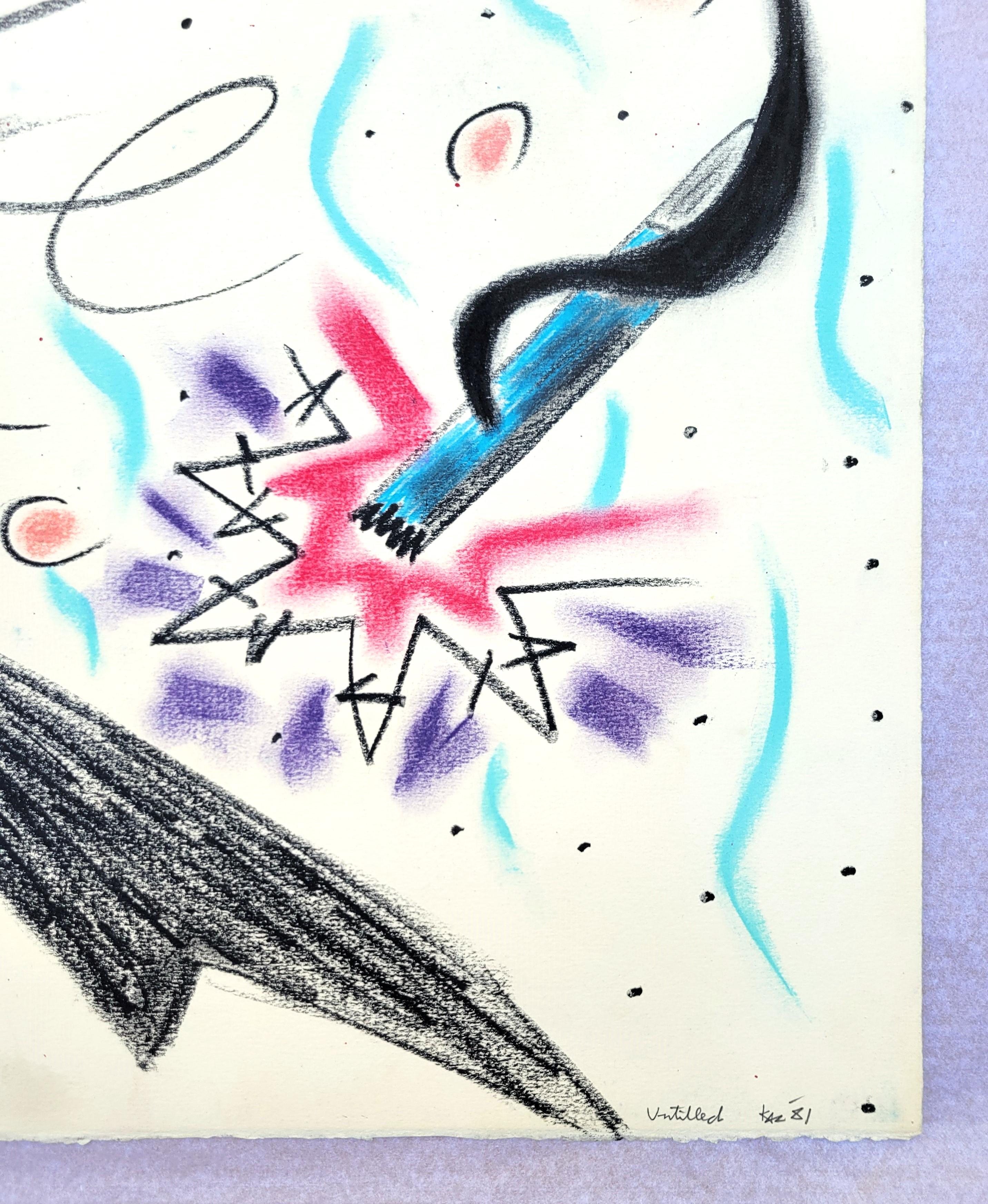 Ohne Titel /// Contemporary Abstract Geometric Pop Art Rolling Stones Pastel Art im Angebot 3