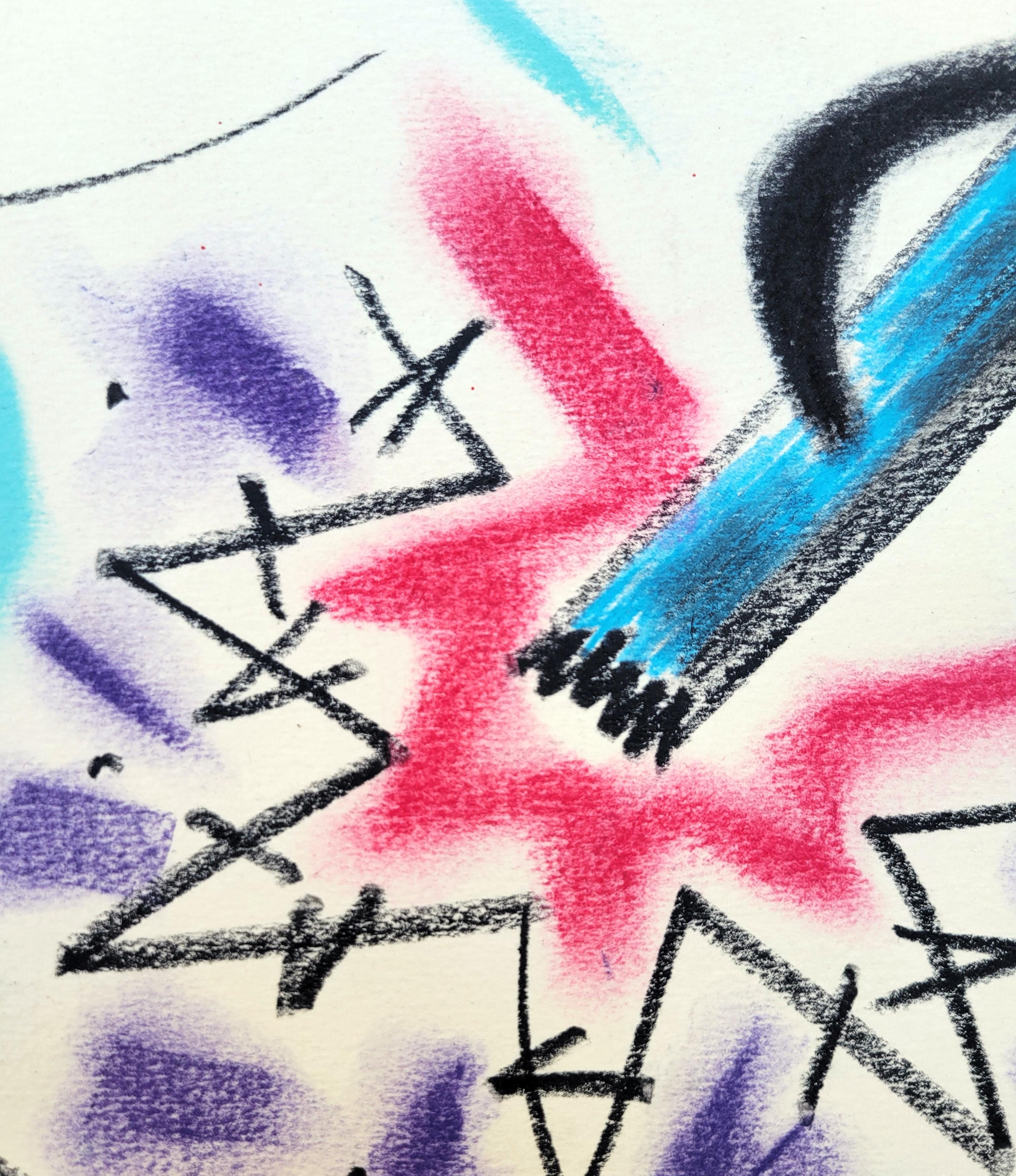 Ohne Titel /// Contemporary Abstract Geometric Pop Art Rolling Stones Pastel Art im Angebot 10