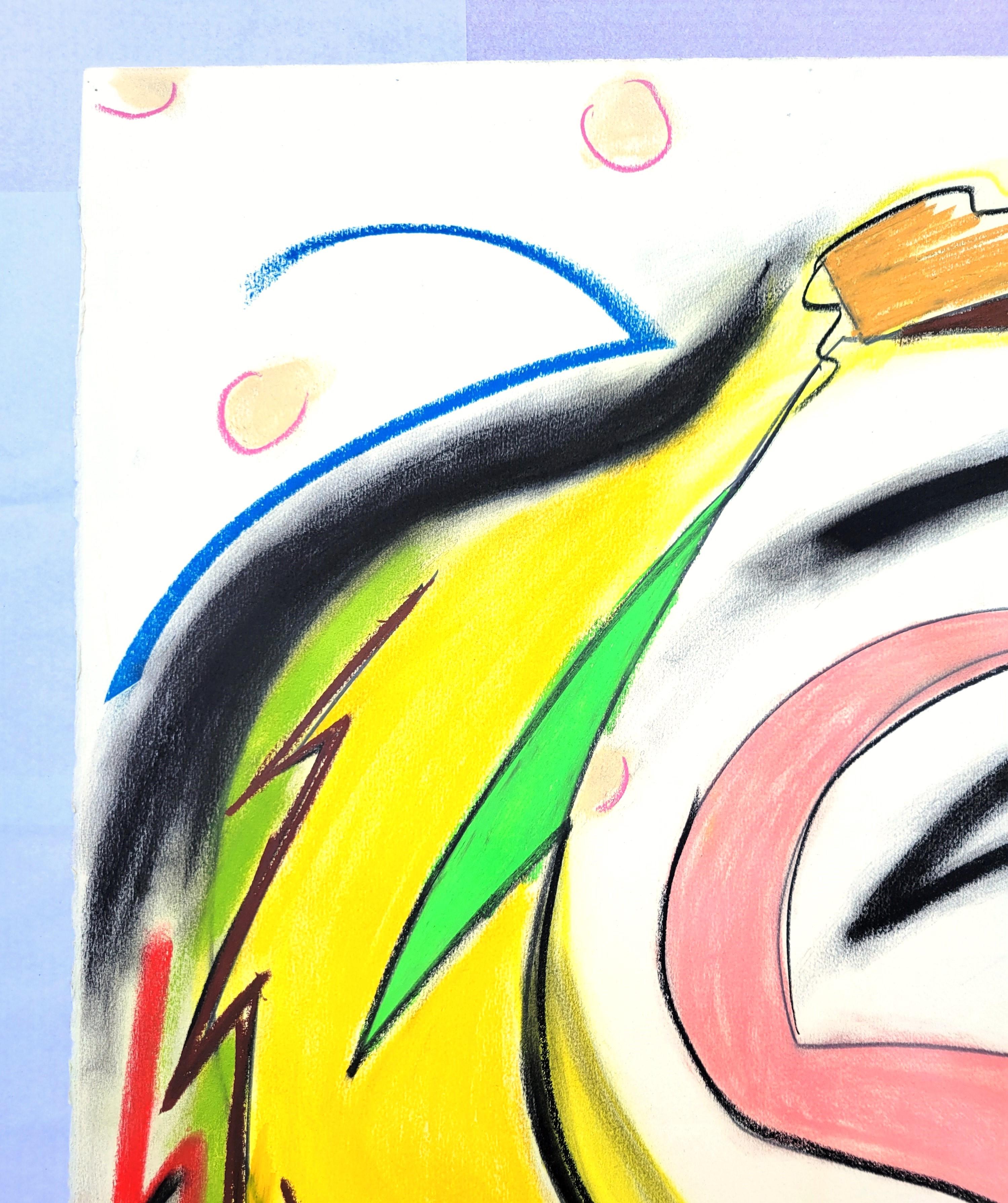 Banane /// Contemporary Abstract Pop Art Drawing Fruit Food The Rolling Stones en vente 1