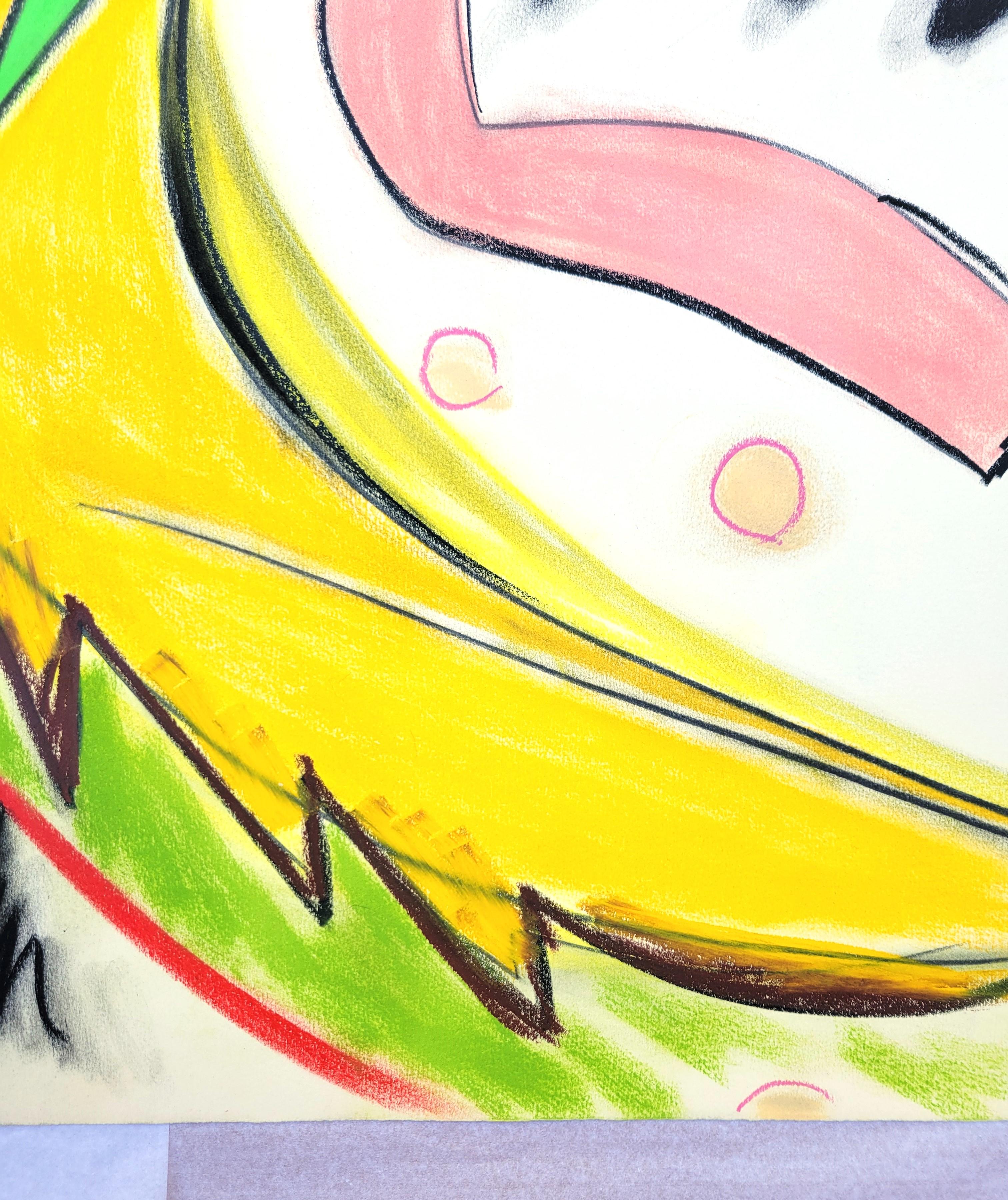 Banane /// Contemporary Abstract Pop Art Drawing Fruit Food The Rolling Stones en vente 6