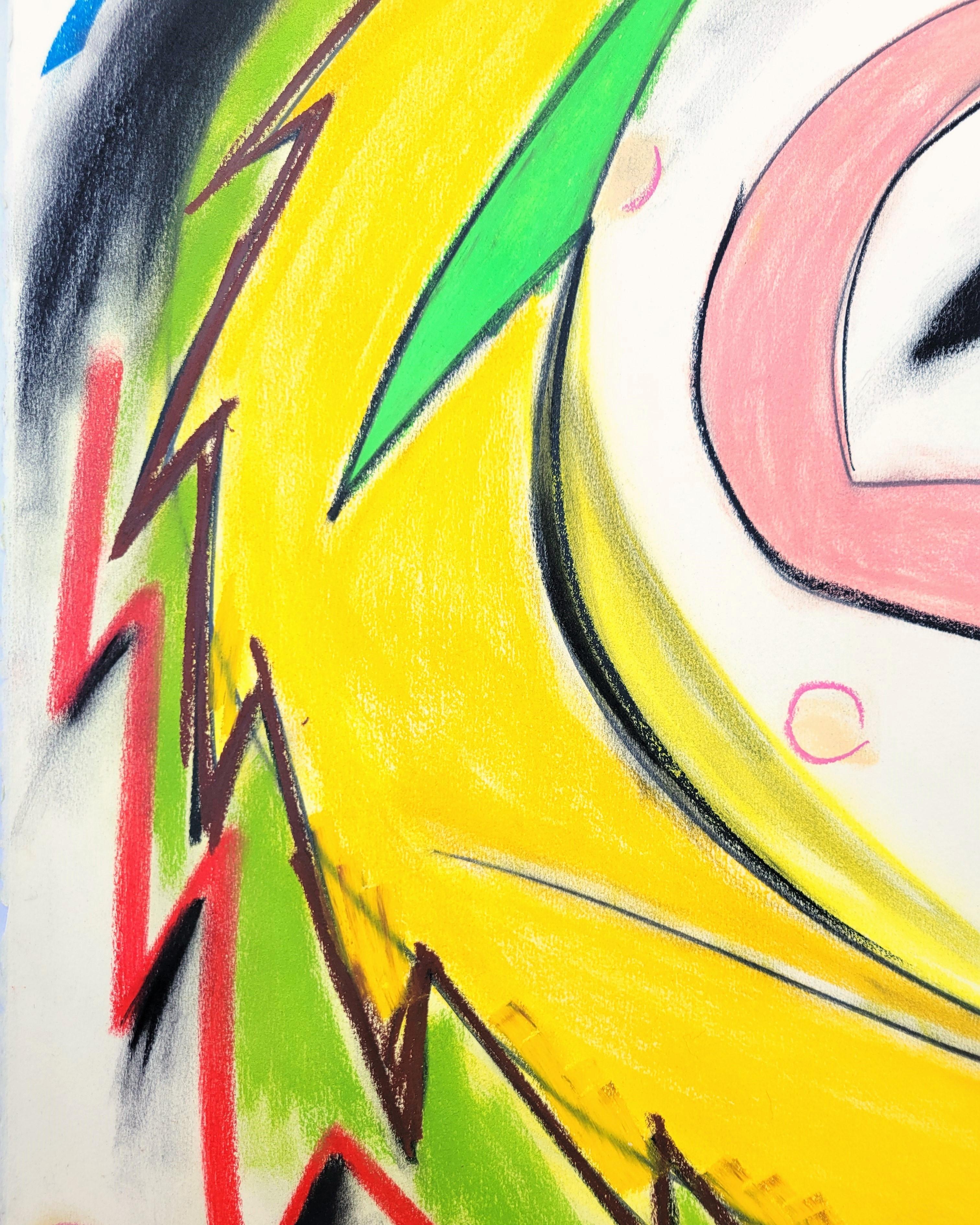 Banane /// Contemporary Abstract Pop Art Drawing Fruit Food The Rolling Stones en vente 7