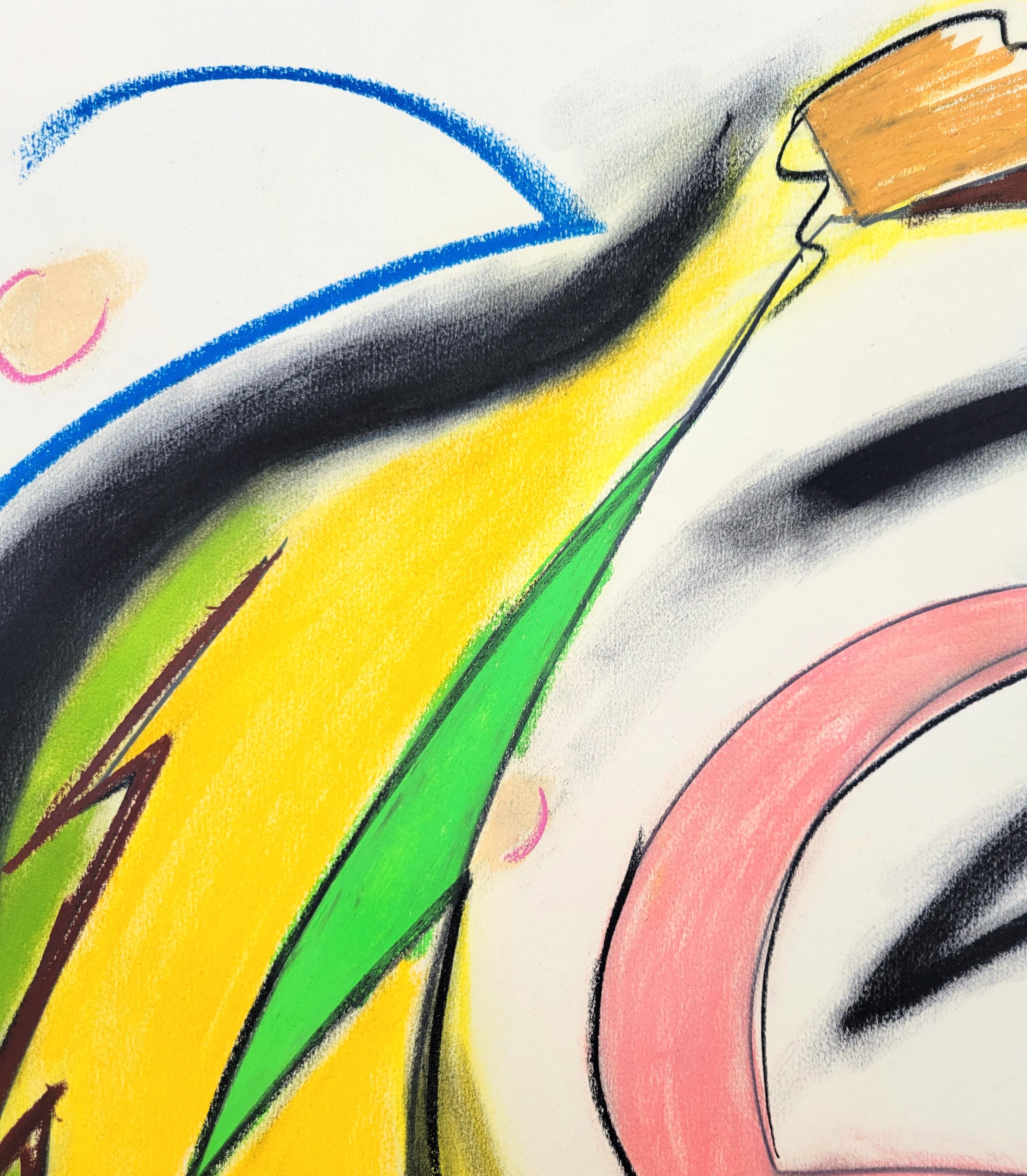 Banane /// Contemporary Abstract Pop Art Drawing Fruit Food The Rolling Stones en vente 9