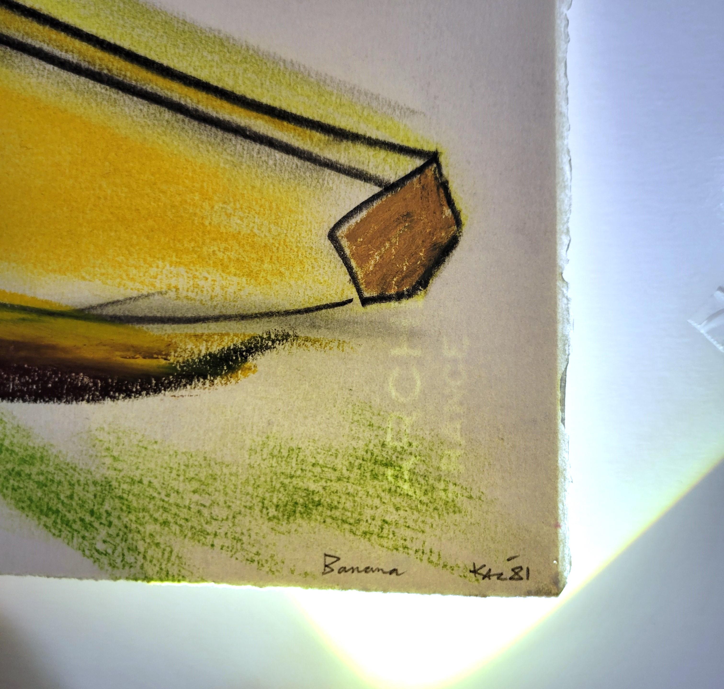 Banane /// Contemporary Abstract Pop Art Drawing Fruit Food The Rolling Stones en vente 12