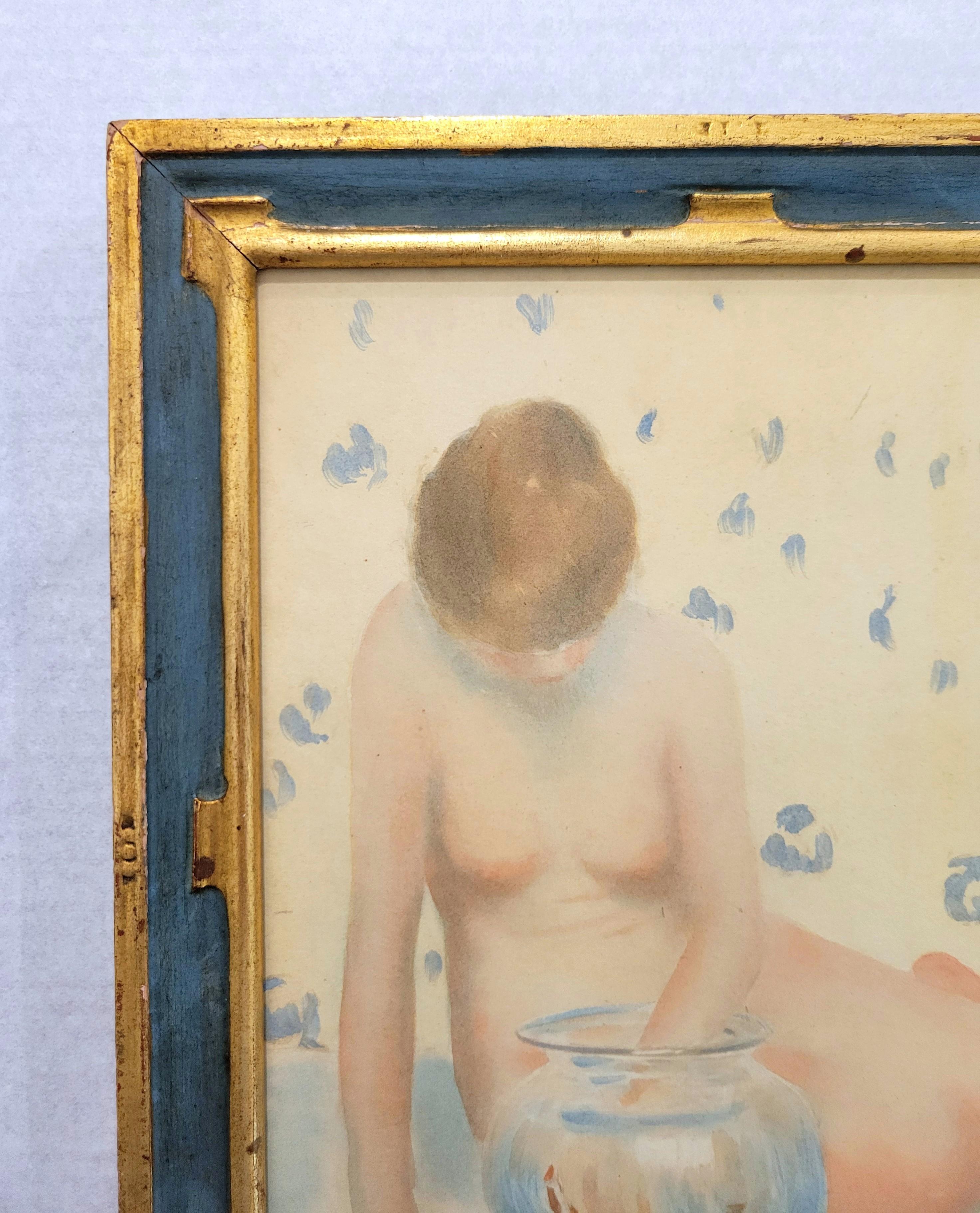 Poisson d'or /// James Roy Hopkins Intérieur nu Papier peint aquarelle Henri Matisse en vente 6