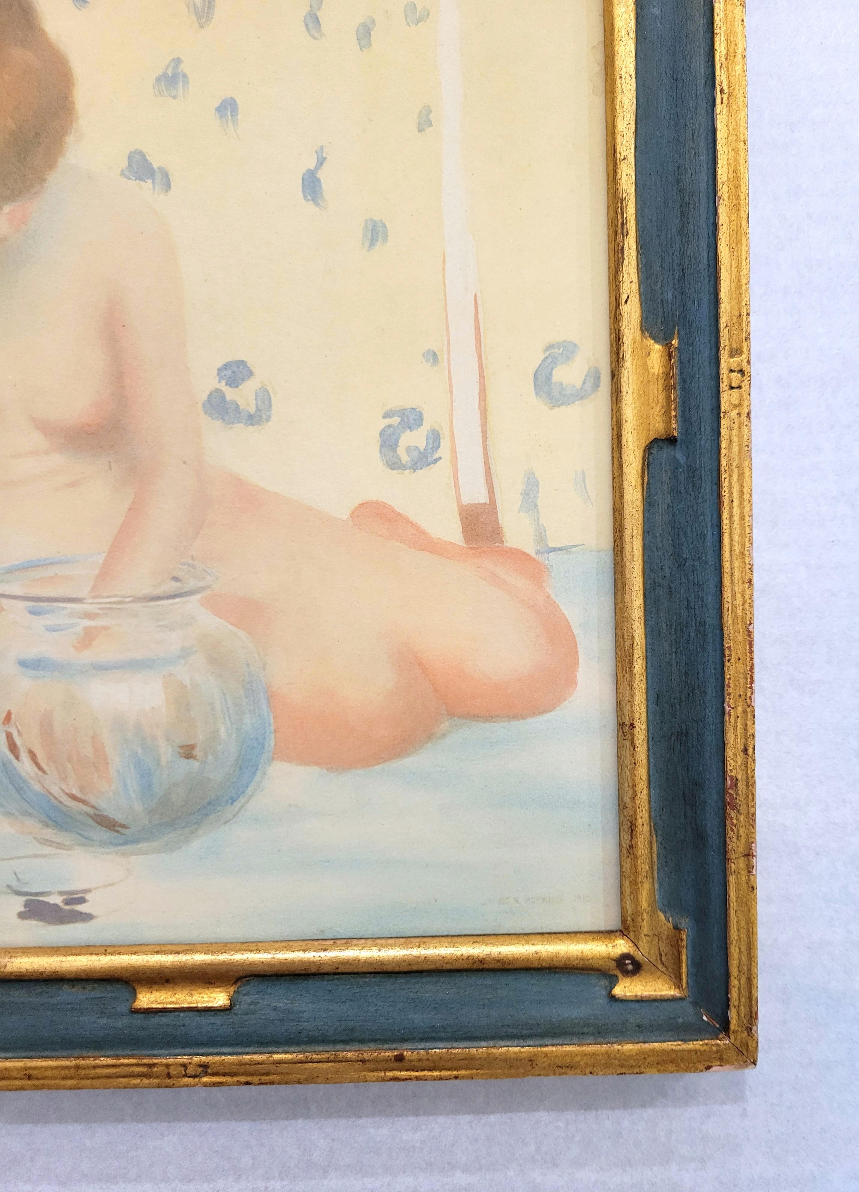 Poisson d'or /// James Roy Hopkins Intérieur nu Papier peint aquarelle Henri Matisse en vente 8