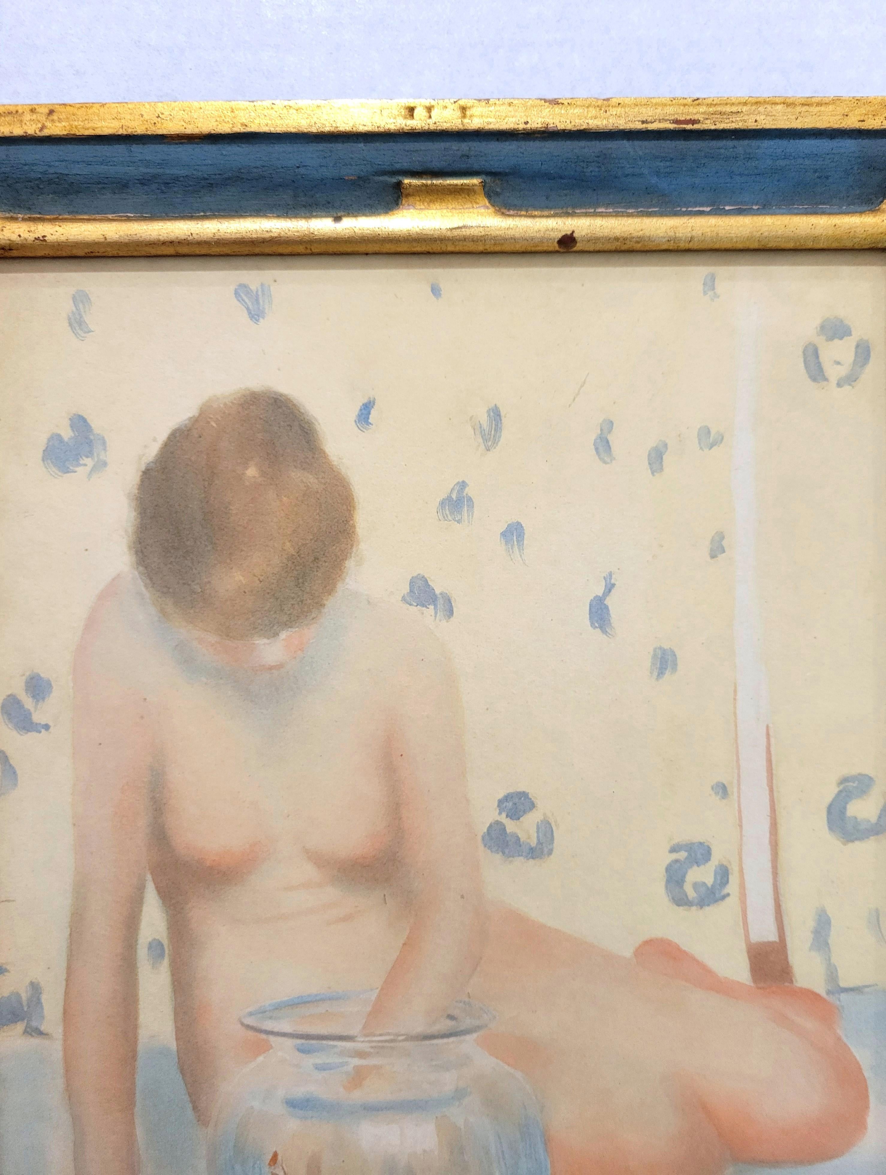 Poisson d'or /// James Roy Hopkins Intérieur nu Papier peint aquarelle Henri Matisse en vente 10