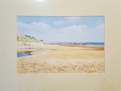 Beach House /// Contemporary Female Artist Landscape Watercolor Ocean Shore Art