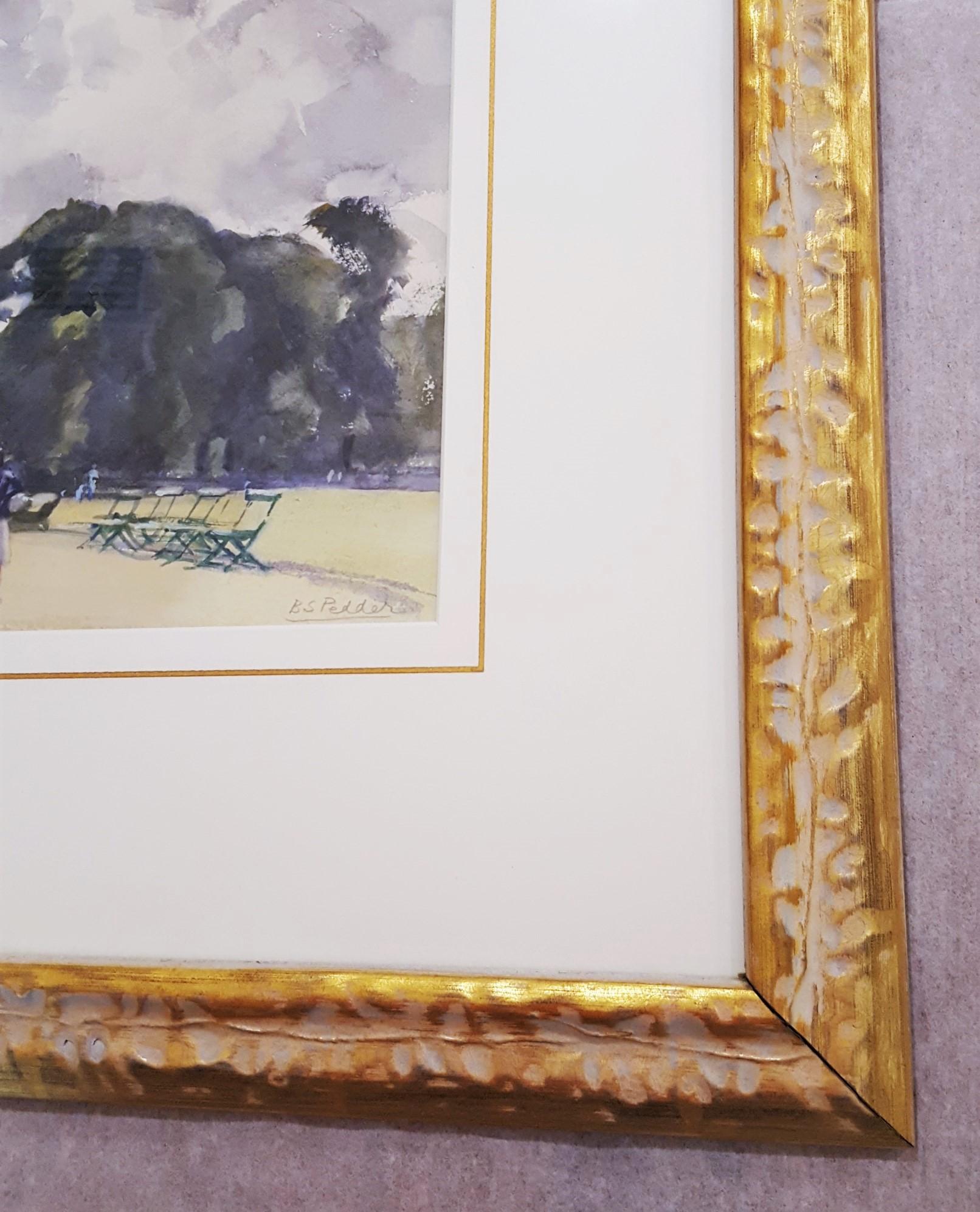 El Estanque Redondo, Jardines de Kensington, Londres /// Mujer Artista Acuarela Británica en venta 3