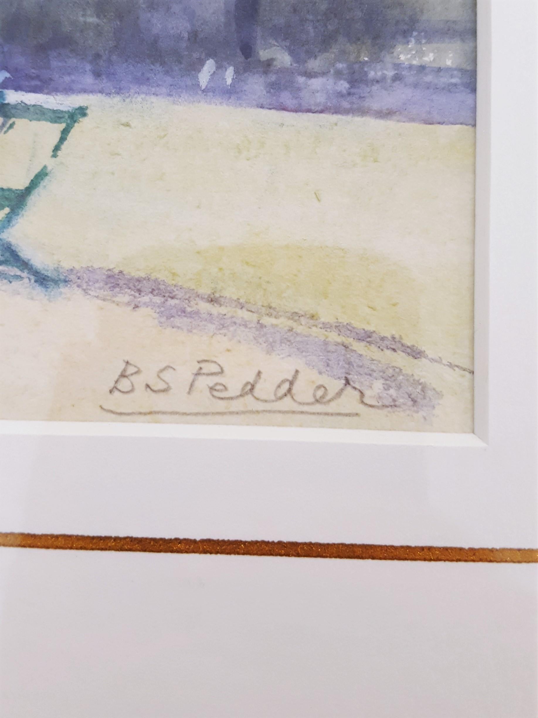 El Estanque Redondo, Jardines de Kensington, Londres /// Mujer Artista Acuarela Británica en venta 6