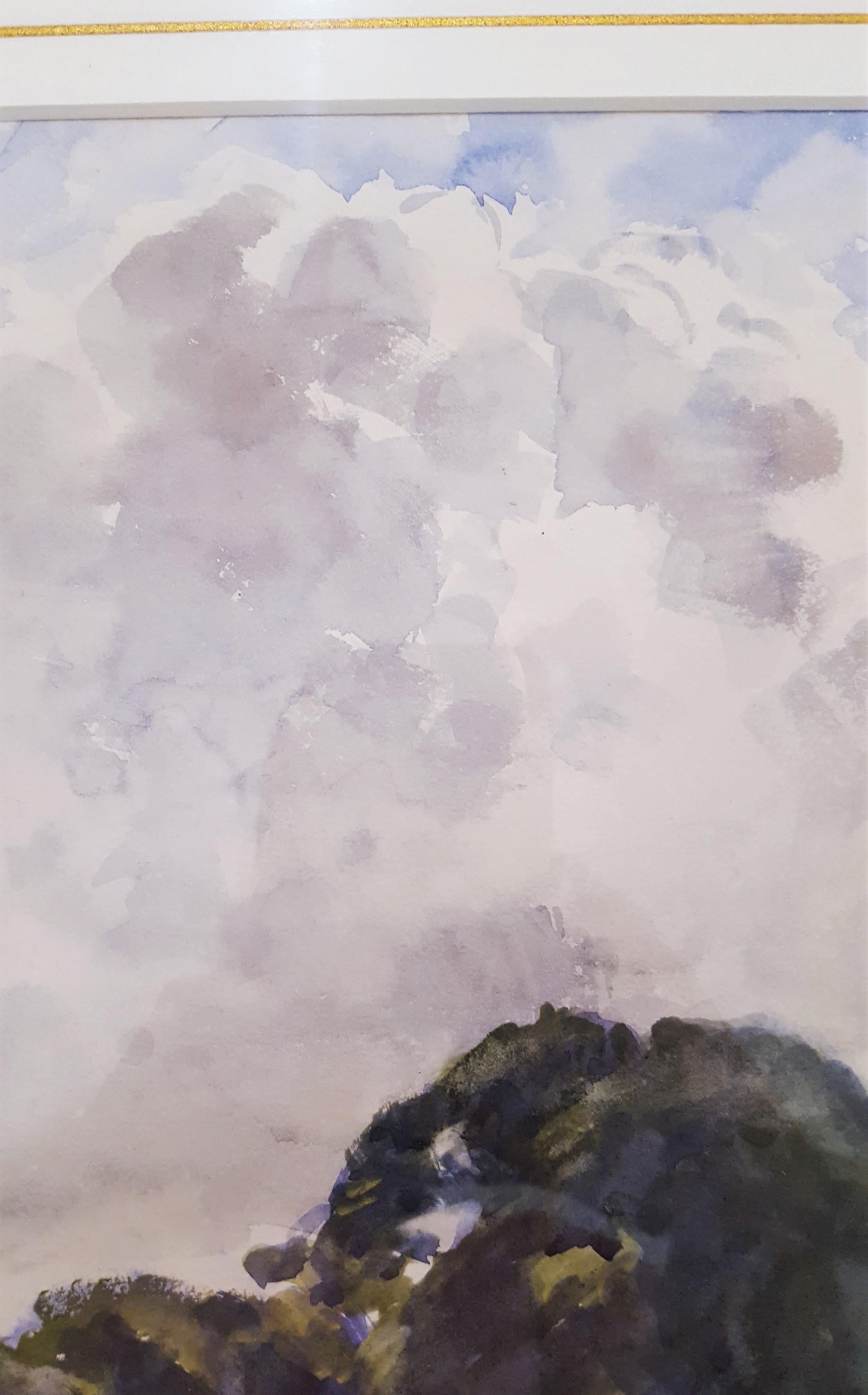 El Estanque Redondo, Jardines de Kensington, Londres /// Mujer Artista Acuarela Británica en venta 11