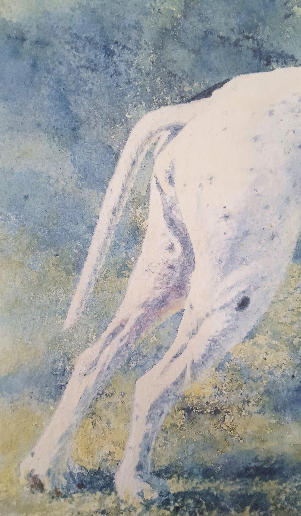 Off Duty /// Femme artiste britannique contemporaine Aquarelle Chien Animal Pet Art en vente 1