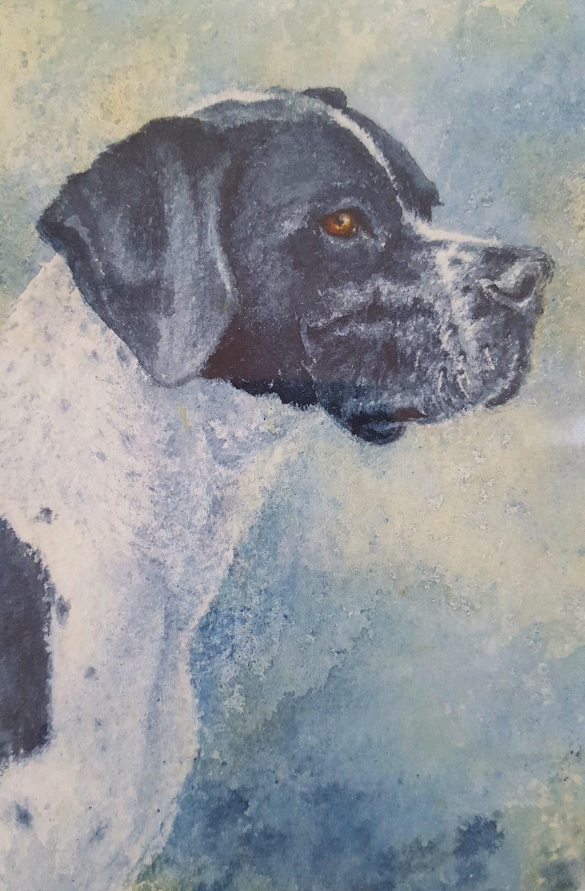 Off Duty /// Femme artiste britannique contemporaine Aquarelle Chien Animal Pet Art en vente 3