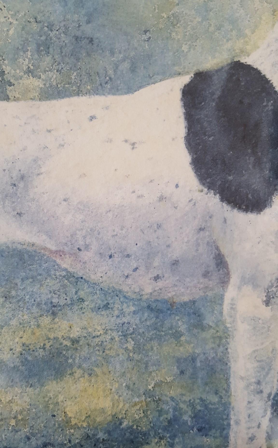 Off Duty /// Femme artiste britannique contemporaine Aquarelle Chien Animal Pet Art en vente 4