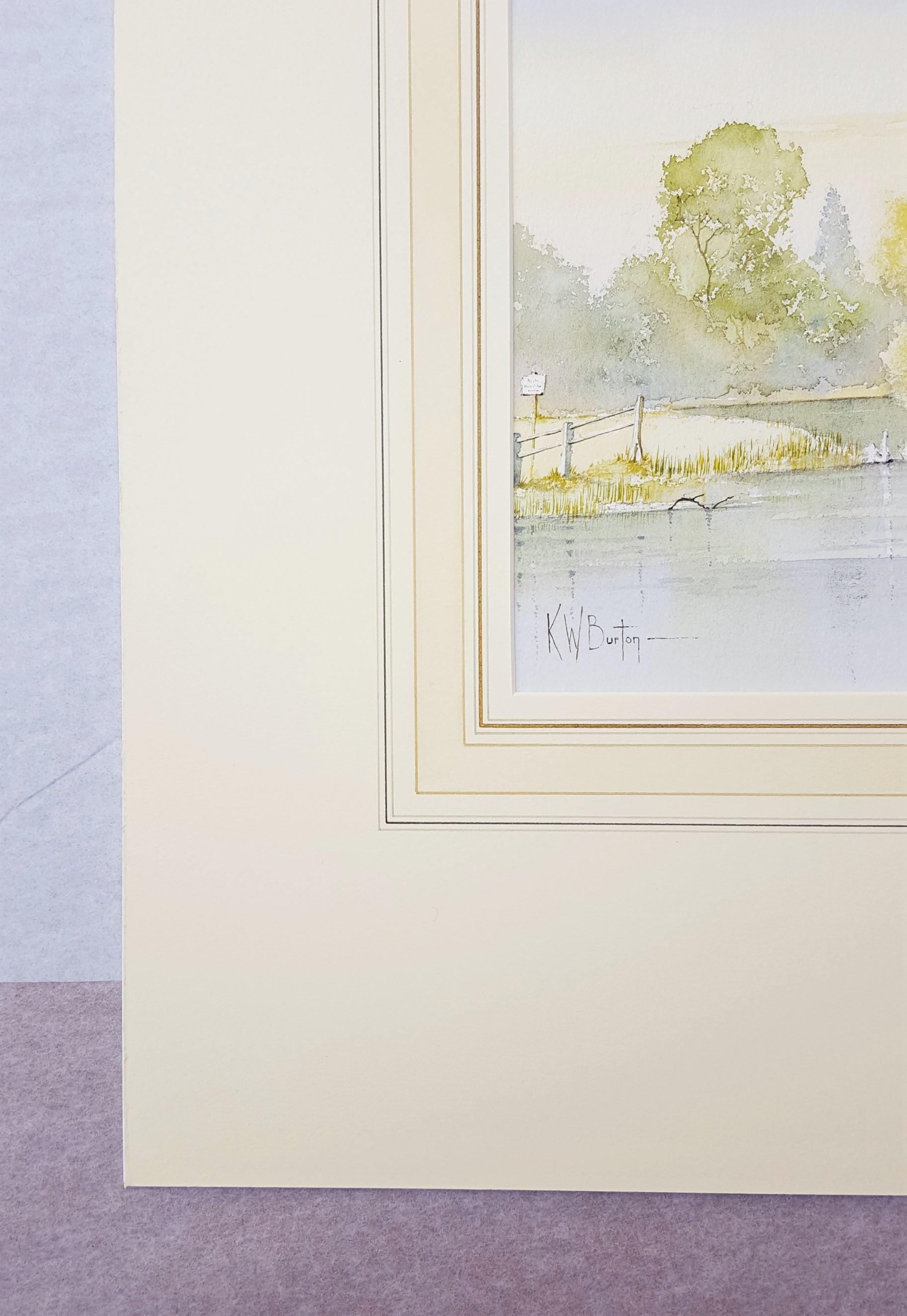 Vicino a Grassington, West Yorkshire, Regno Unito /// Chiesa inglese contemporanea ad acquerello - Art Contemporaneo di Ken Burton