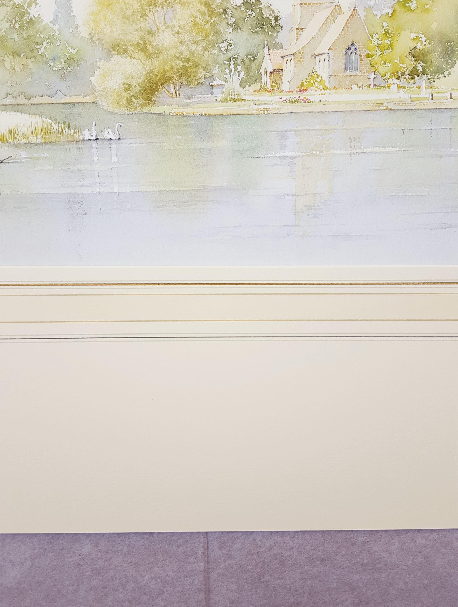 Vicino a Grassington, West Yorkshire, Regno Unito /// Chiesa inglese contemporanea ad acquerello in vendita 3