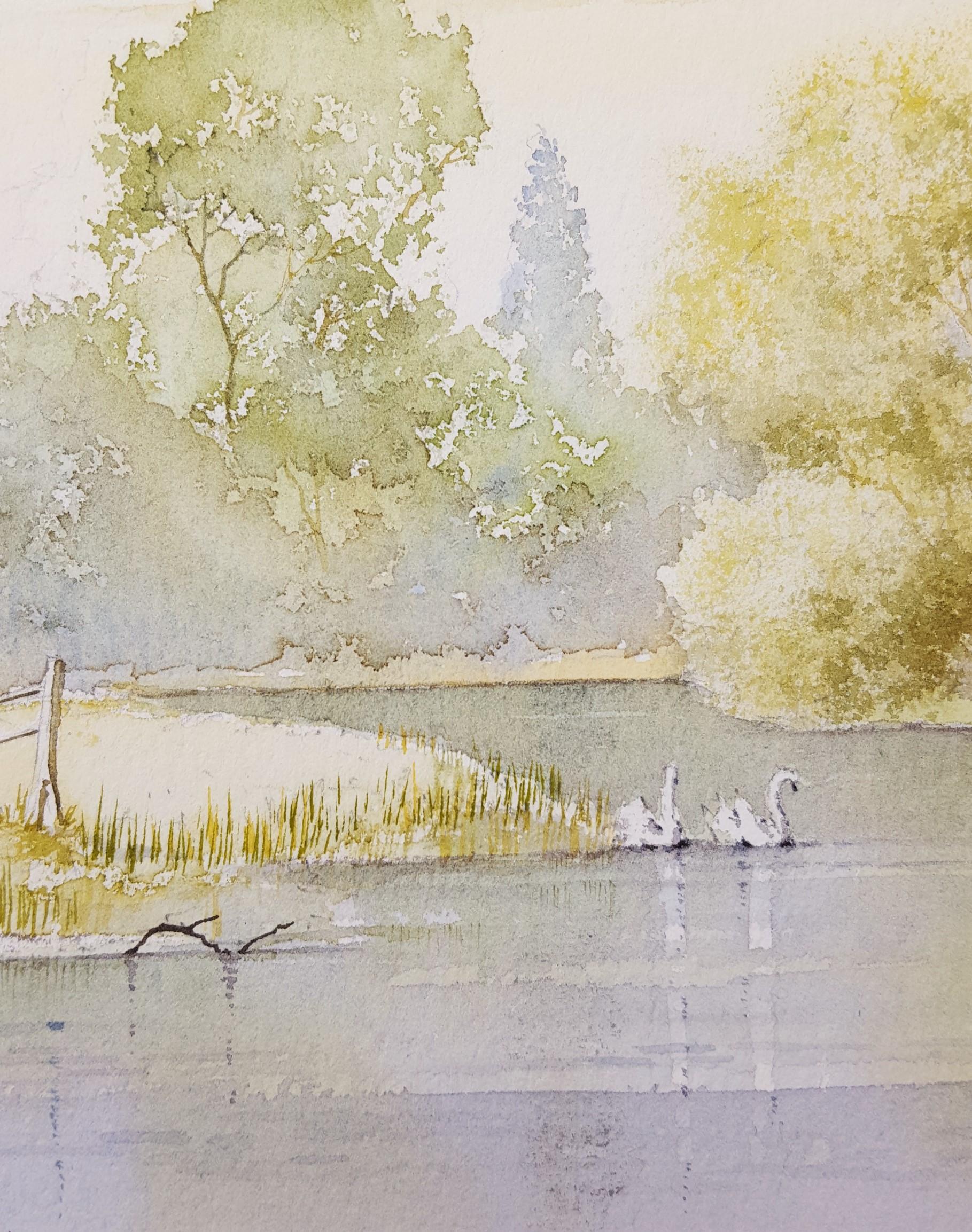 Vicino a Grassington, West Yorkshire, Regno Unito /// Chiesa inglese contemporanea ad acquerello in vendita 7