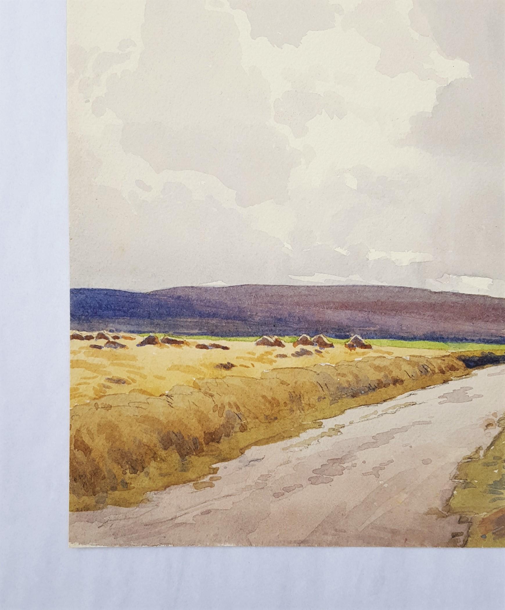 Moors, Yorkshire, Reino Unido /// Paisaje Antiguo Británico Acuarela Inglaterra País - Art de Harry George Theaker