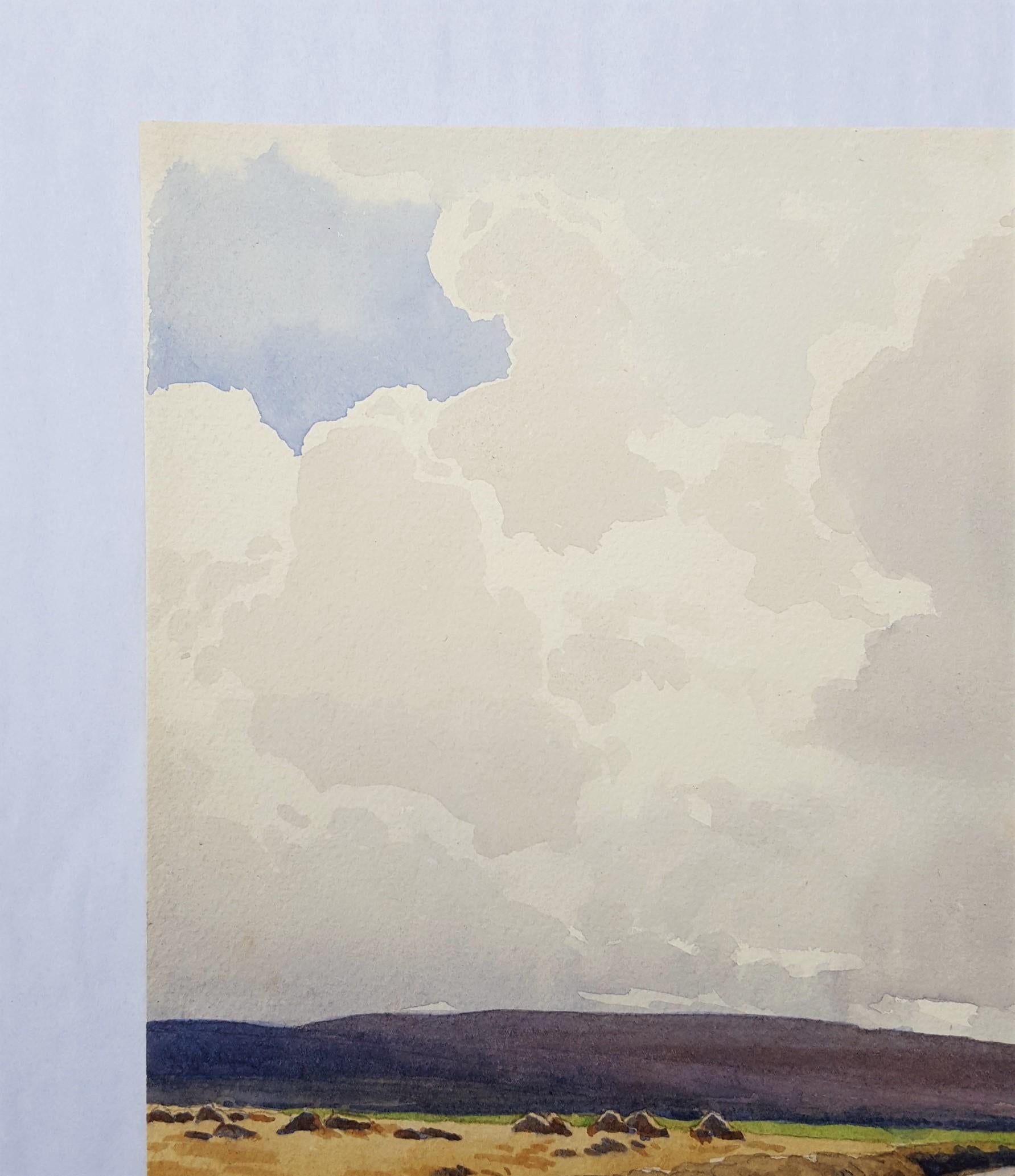 Moors, Yorkshire, Reino Unido /// Paisaje Antiguo Británico Acuarela Inglaterra País - Art Escuela inglesa de Harry George Theaker