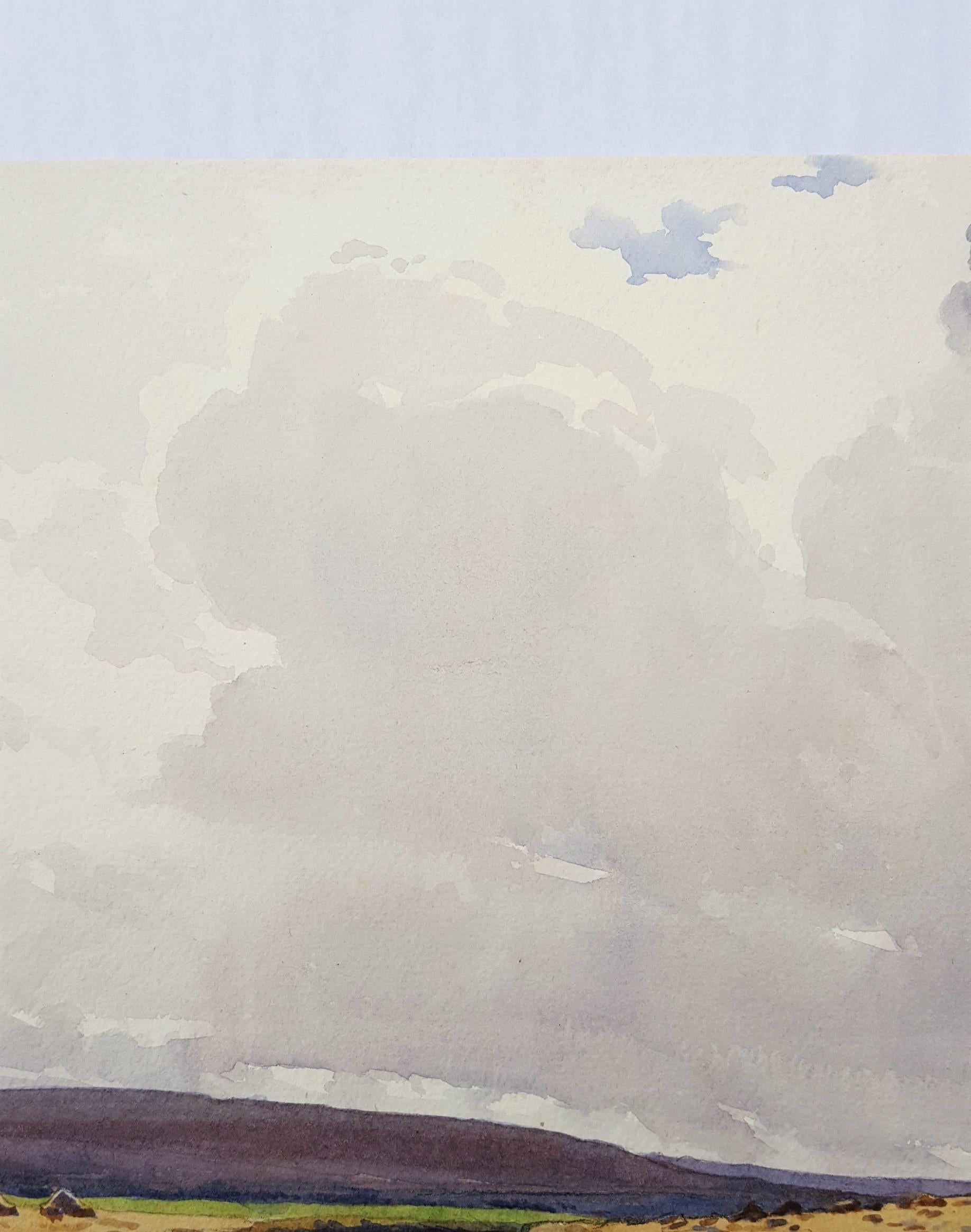 Moors, Yorkshire, Reino Unido /// Paisaje Antiguo Británico Acuarela Inglaterra País en venta 1