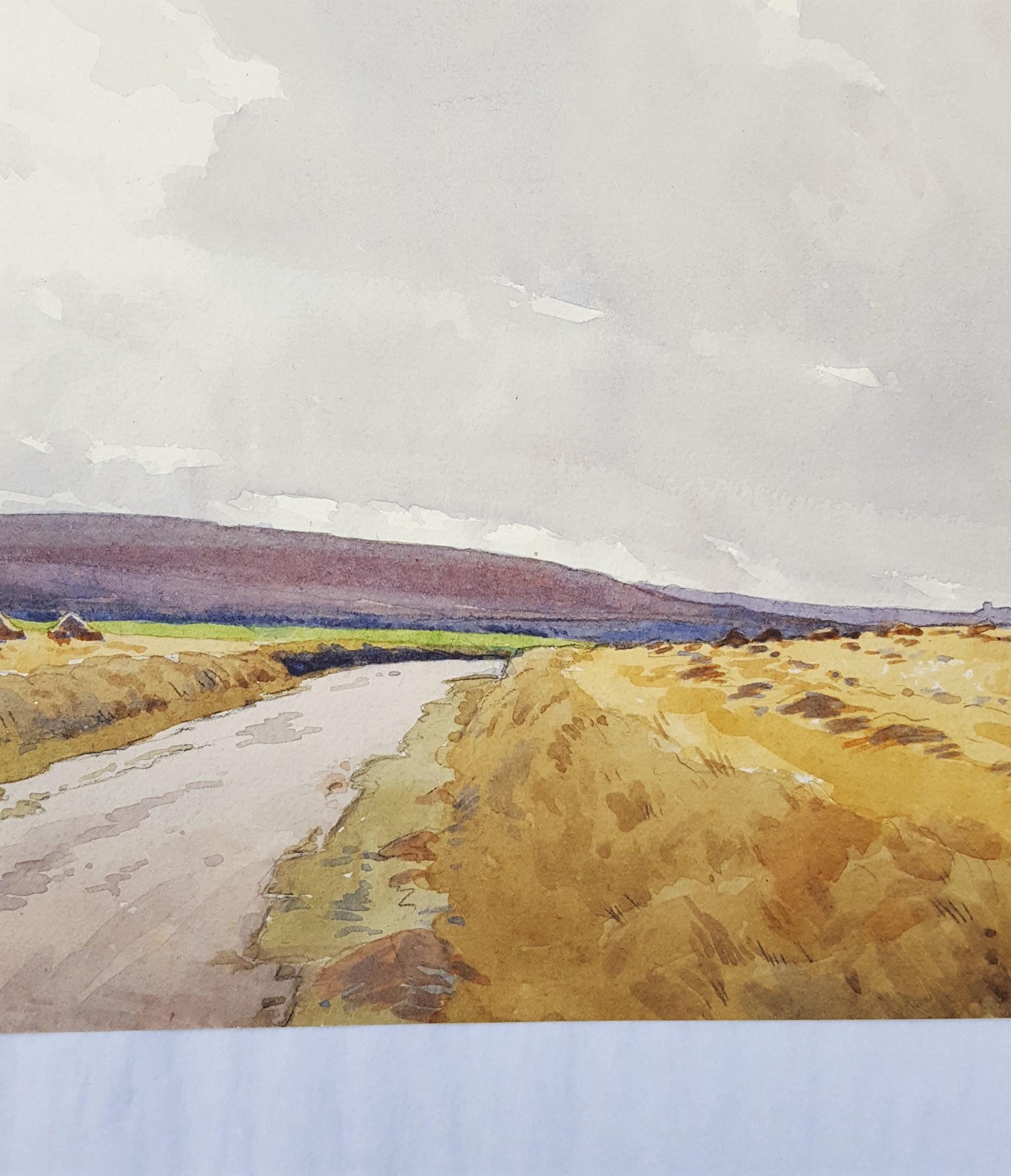 Moors, Yorkshire, Reino Unido /// Paisaje Antiguo Británico Acuarela Inglaterra País en venta 2