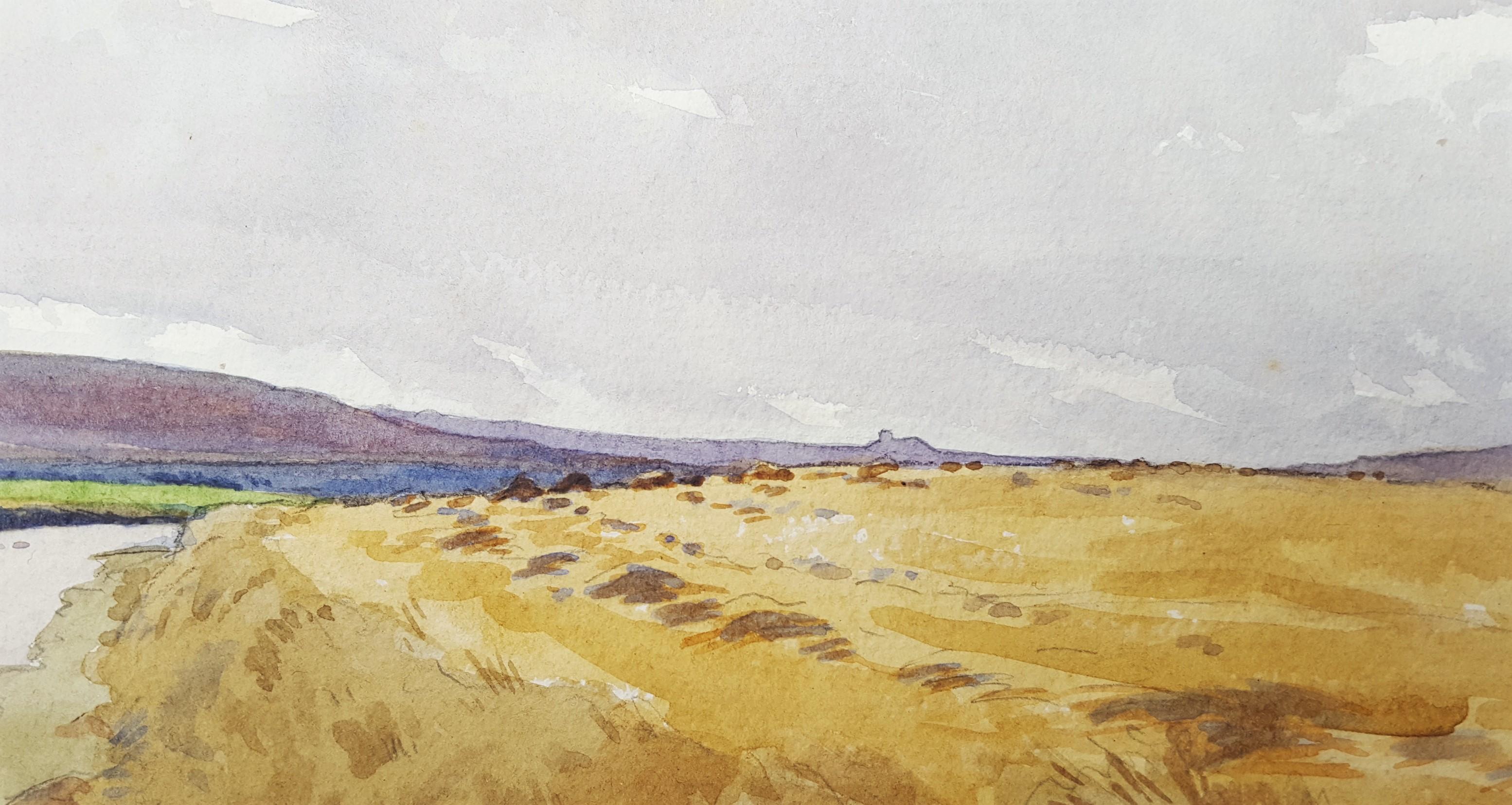 Moors, Yorkshire, Reino Unido /// Paisaje Antiguo Británico Acuarela Inglaterra País en venta 5