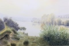 Fiume Tyne tra Hexham e Corbridge /// Acquerello di paesaggio contemporaneo