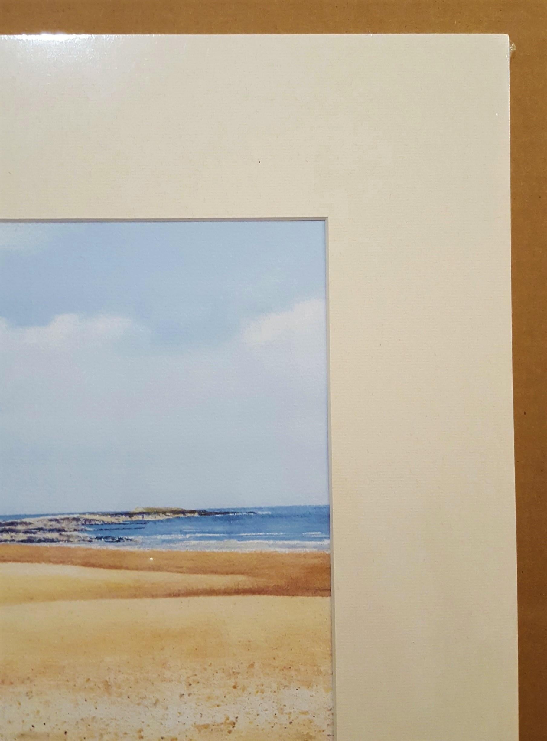 Beach House /// Contemporary Female Artist Landscape Watercolor Ocean Shore Art For Sale 2