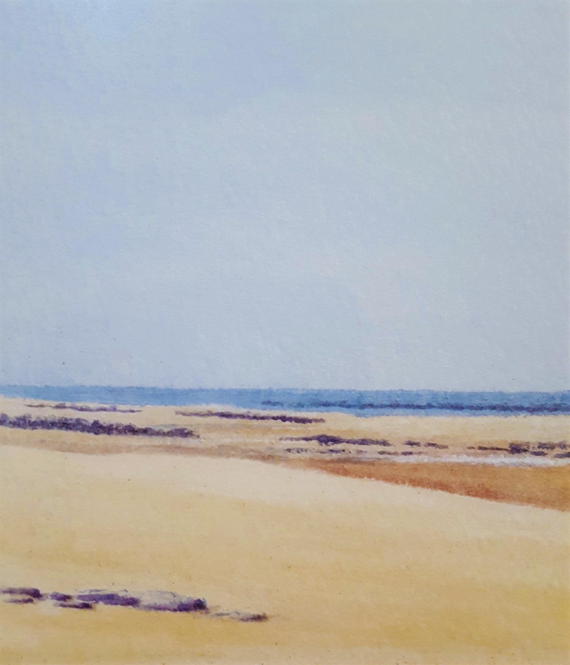 Beach House /// Artista femminile contemporanea Paesaggio Acquerello Ocean Shore Art in vendita 13