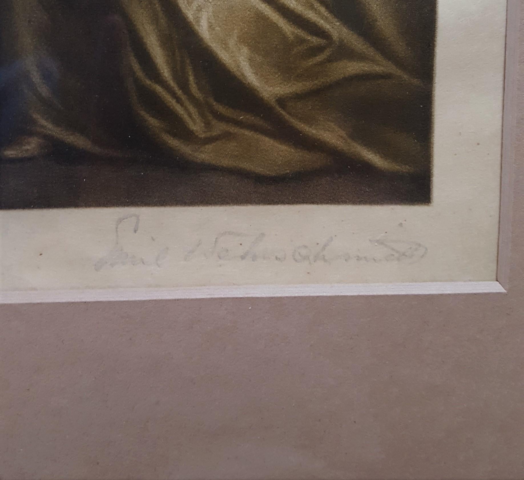 Mary Graham - Black Portrait Print by Thomas Gainsborough (After)